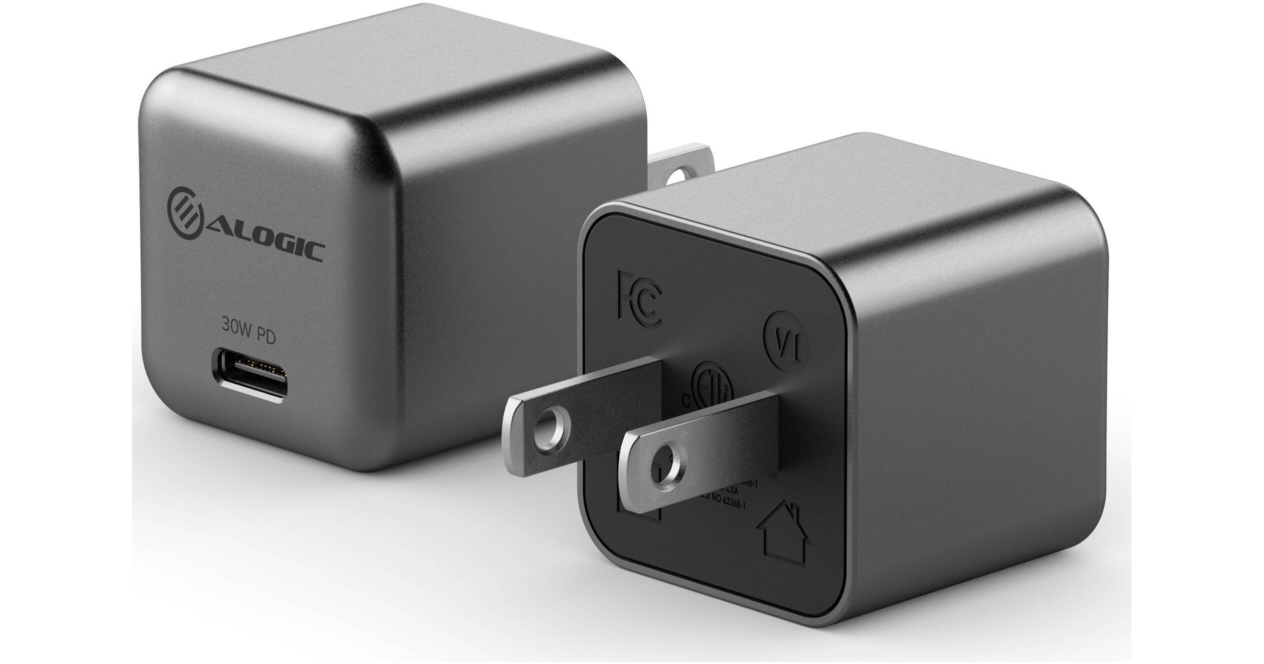 ALOGIC 30W Rapid Power Miniature USB-C PD GaN WCG1X30SGR-US B&H