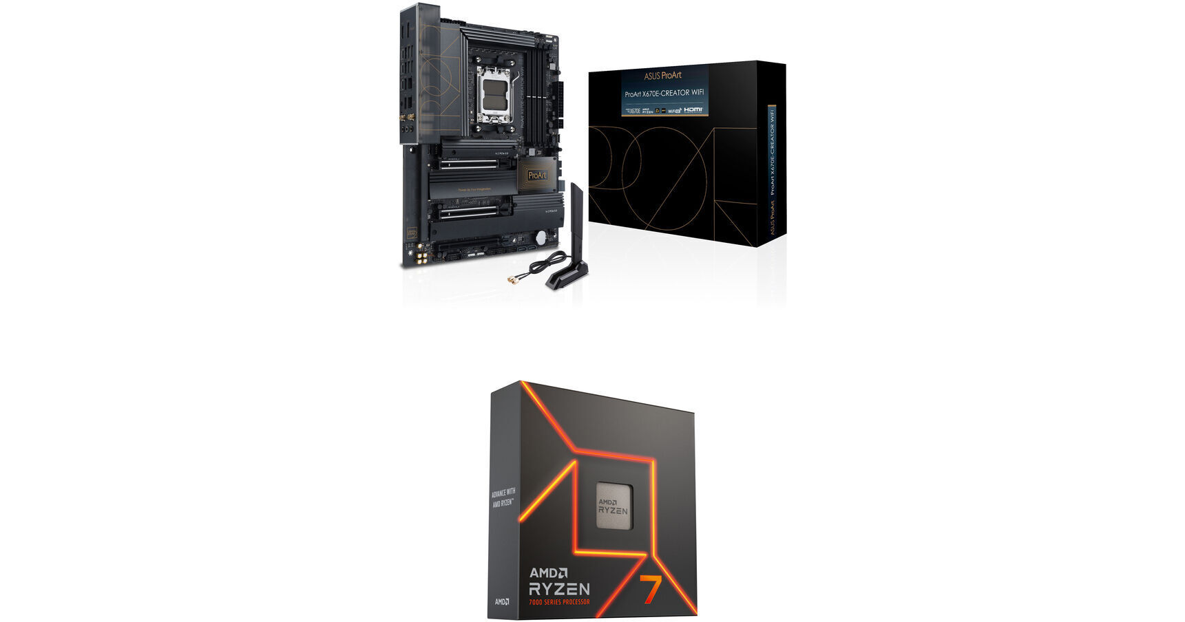 AMD Ryzen 7 7700X 4.5 GHz 8-Core Processor & ASUS ProArt X670E