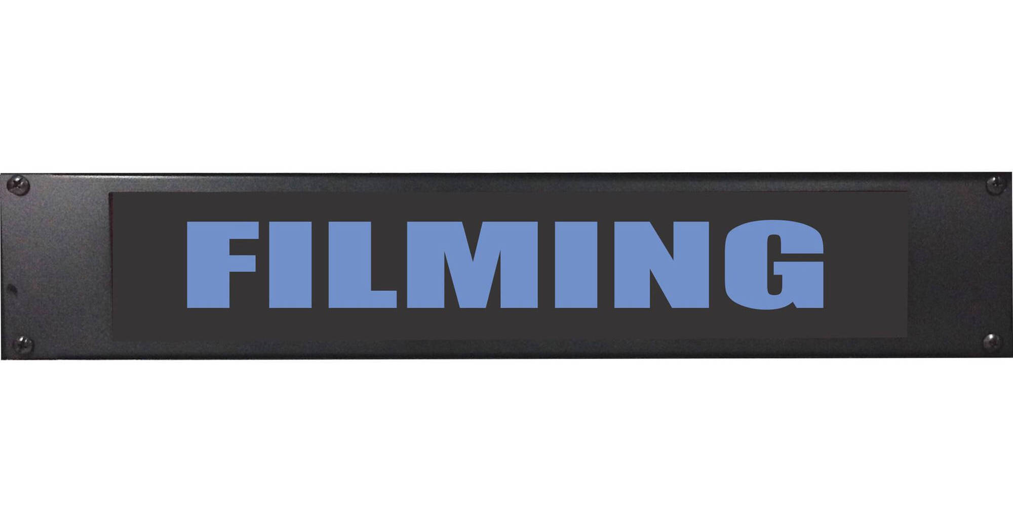 American Recorder FILMING Rackmount Indicator Sign OAS-4006BL