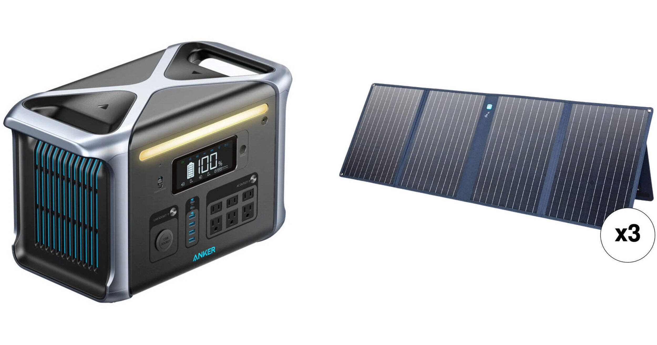 Anker 757 PowerHouse Portable Power Station and 100W B1770111