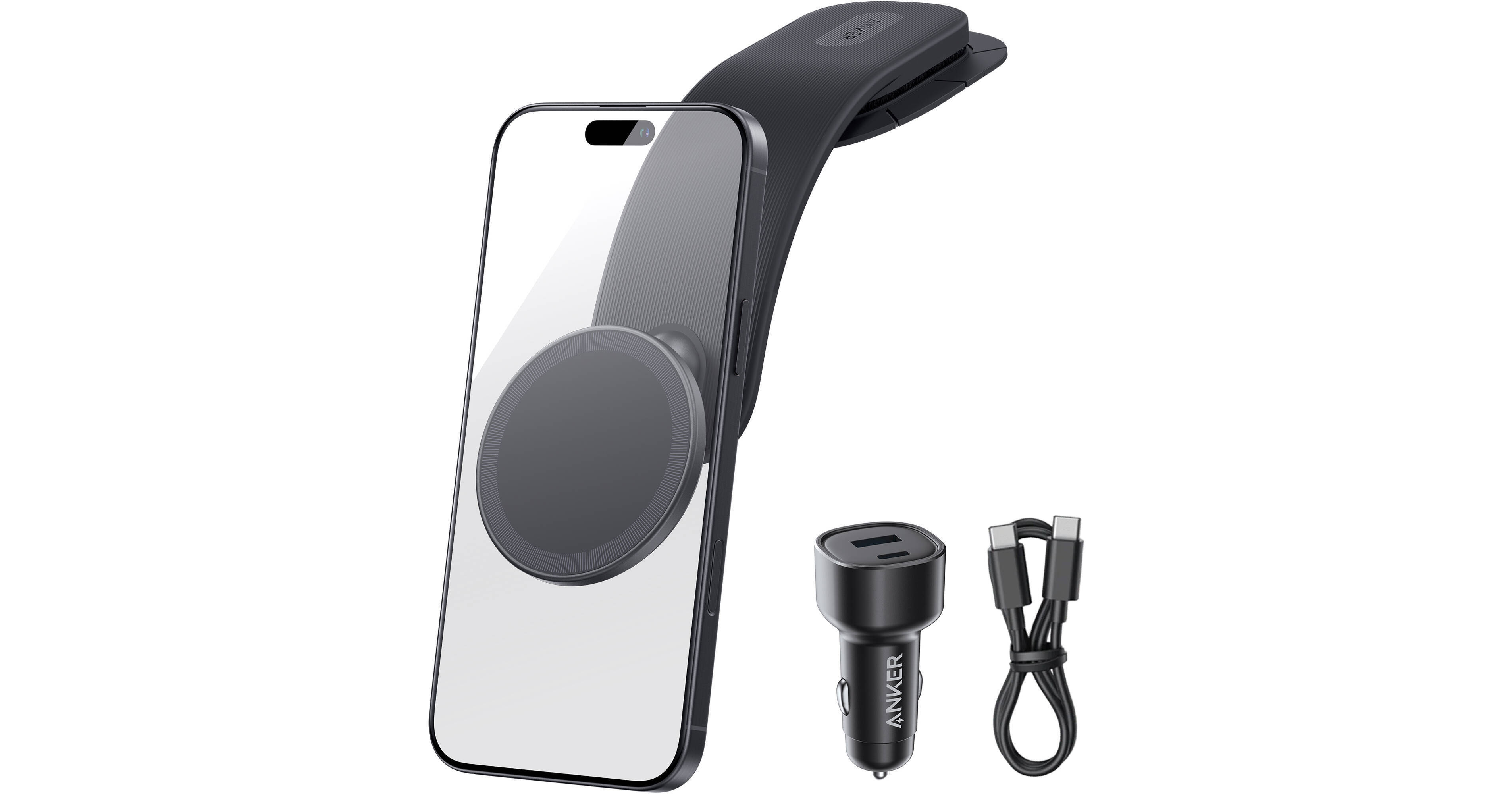 Anker Nano Car Mount with 60W 2-Port Car Charger B9110H11-1 B&H