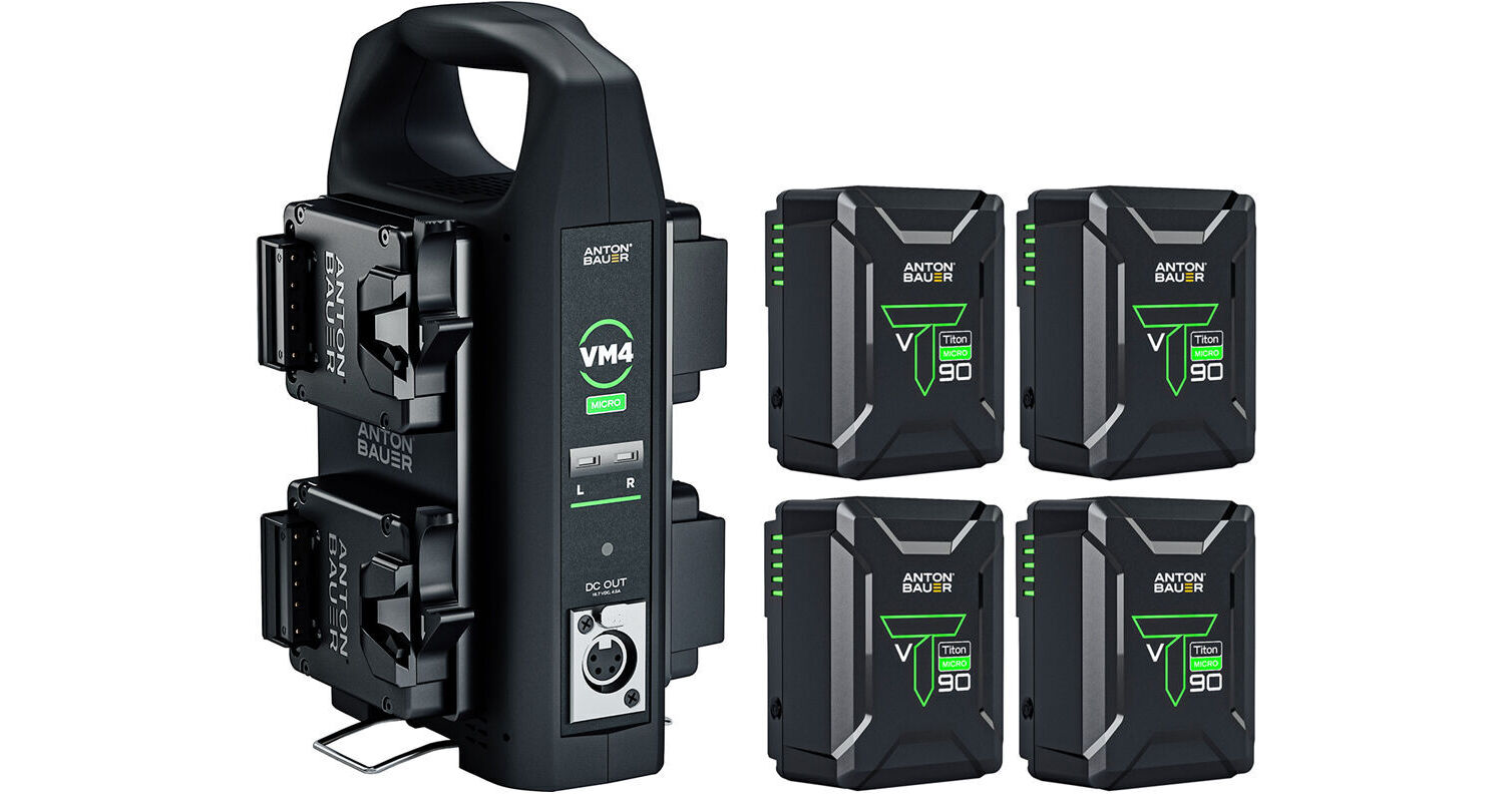 Anton/Bauer Titon Micro 90 4-Battery Kit with VM4 8275-0165 B&H