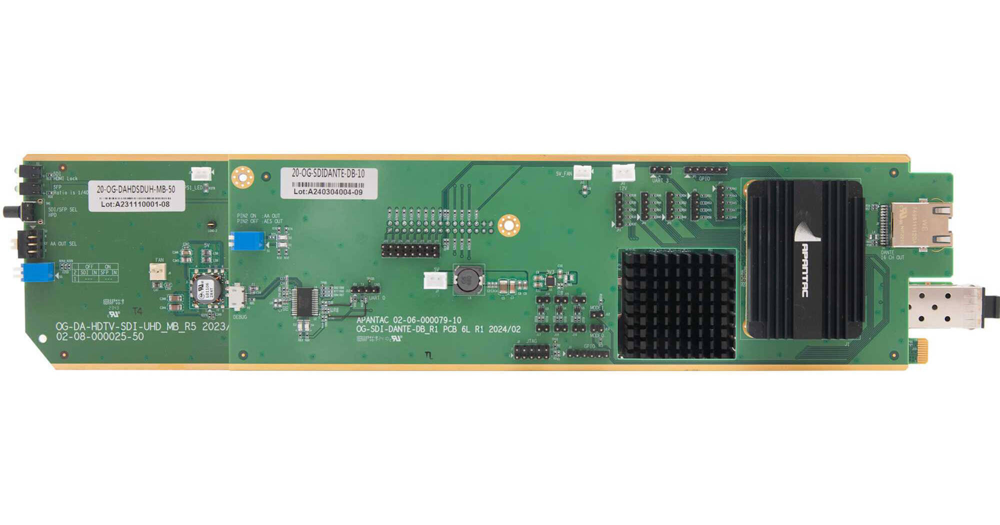 Apantac Rear Module for openGear Frame OG-DA-SDI-DE 12G DANTE RM