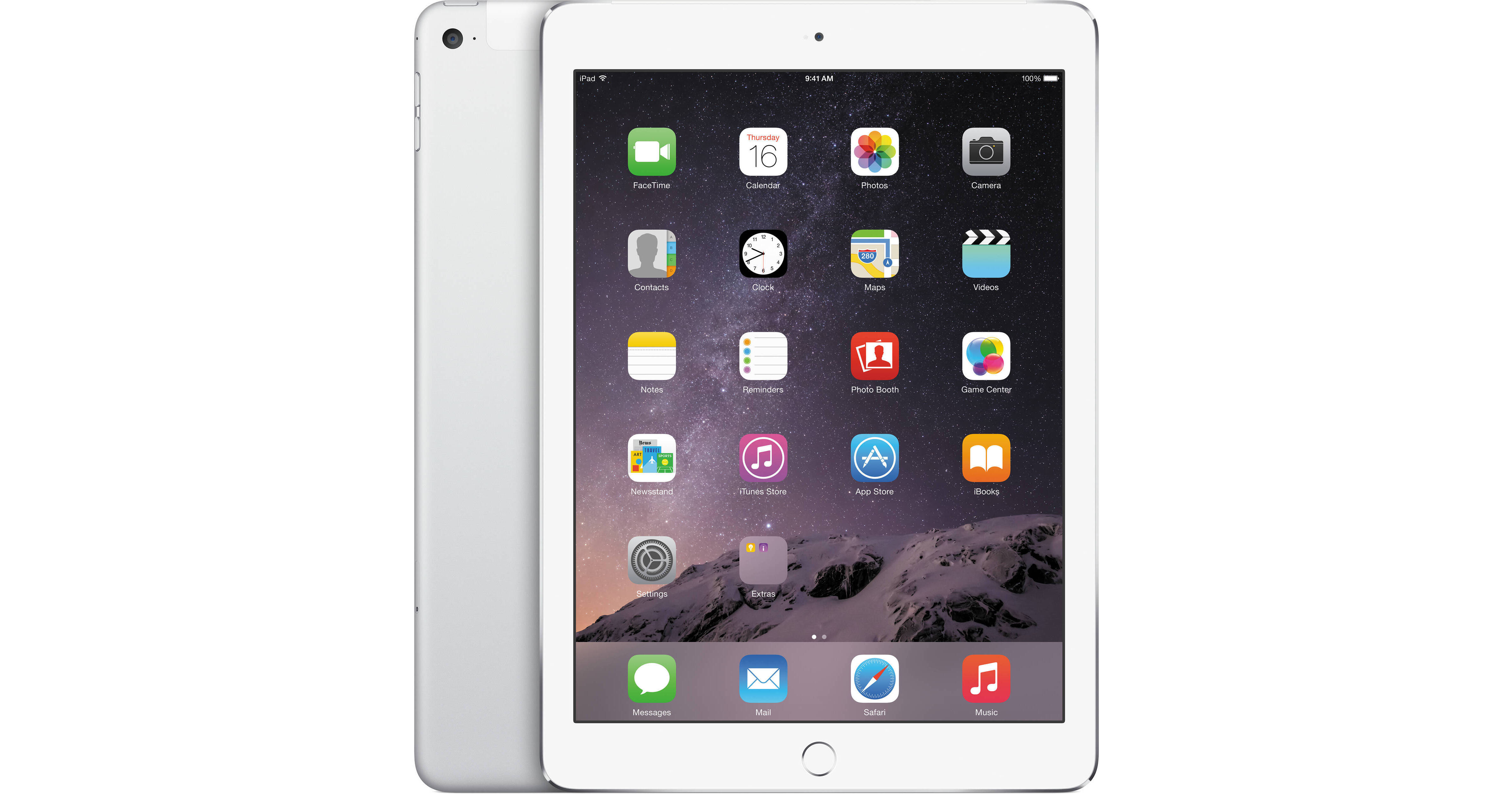 Apple iPad Air 2 10.2インチ シルバー 本体（128GB） Apple 128GB iPad Air 2 (Wi-Fi + 4G LTE, Silver) MGWM2LL/A B&H