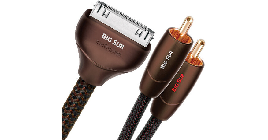 AudioQuest 3.3' Big Sur iPod 30-pin iPod to RCA Cable BIGSUR01IR
