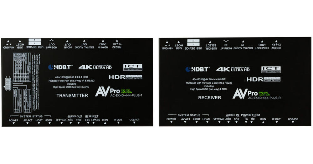 Kit émetteur/récepteur AVPro Edge AC-EX100-444-KIT-GEN2 – 4K60 4:4:4, Neuf