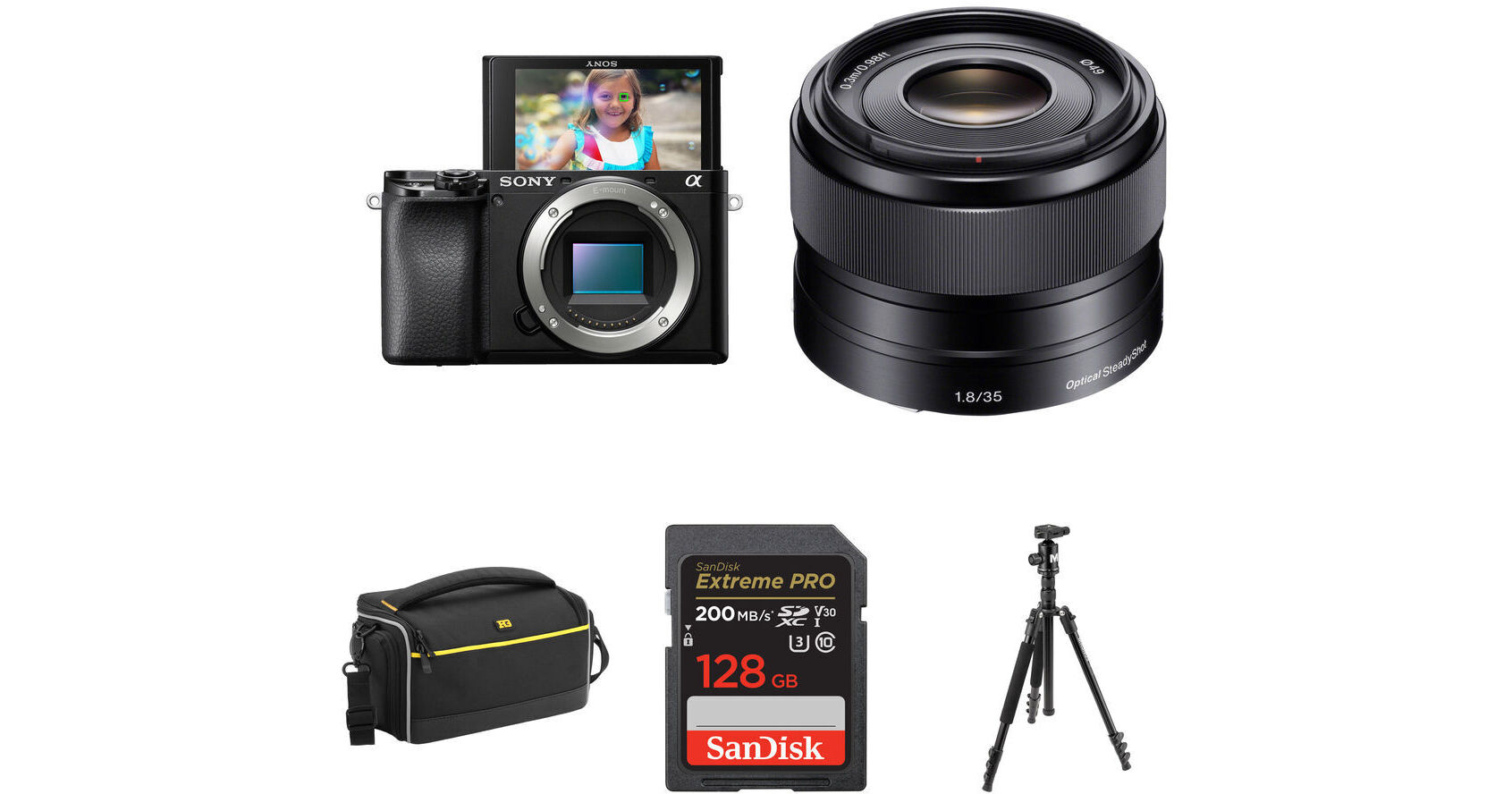 B&H Photo Video a6100 Mirrorless Camera with 35mm f/1.8 Lens and