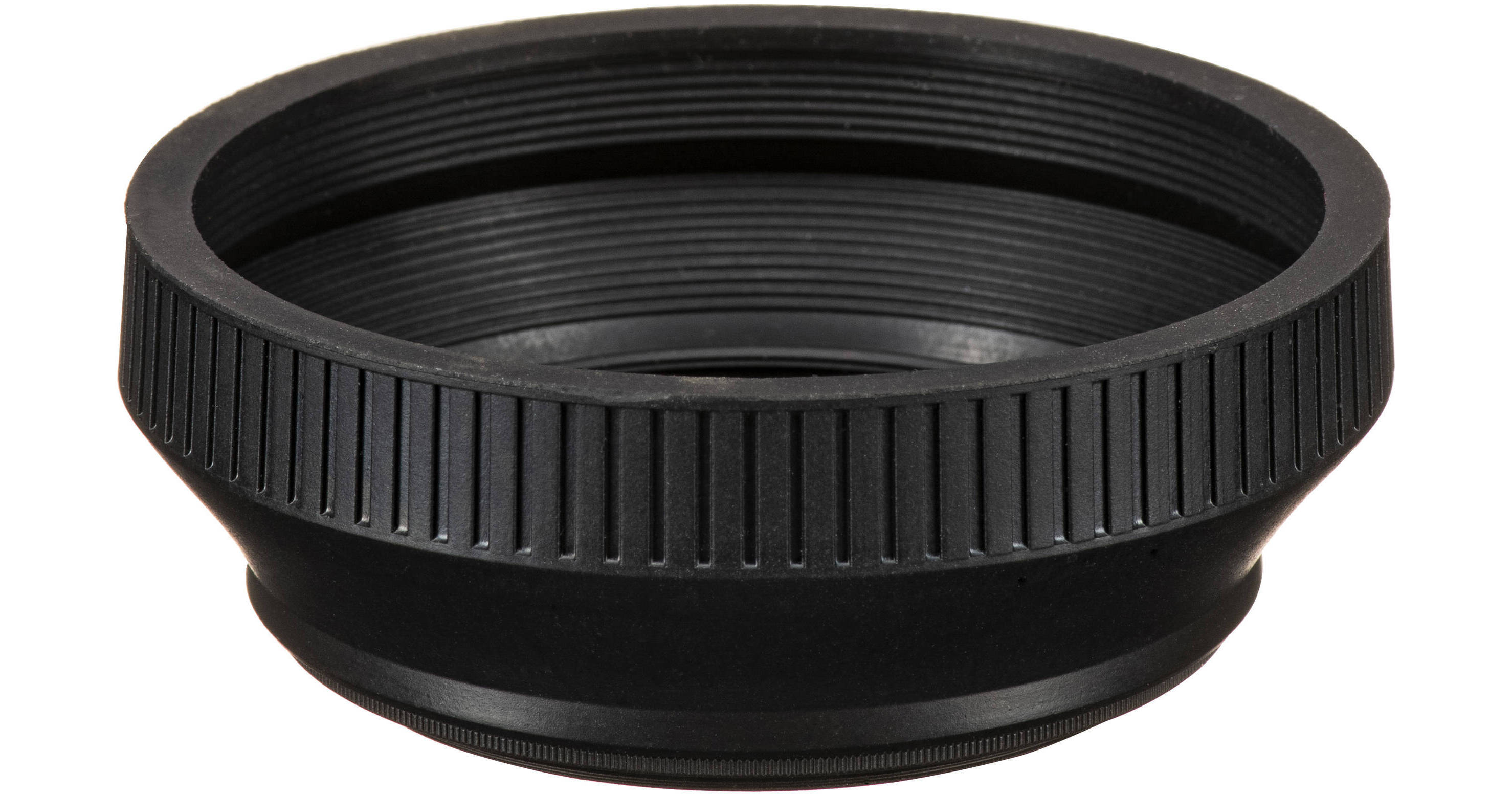 55mm Collapsible Rubber Lens Hood – 2-Way, Wide To Telephoto (Fits 49mm & 55mm Lenses)