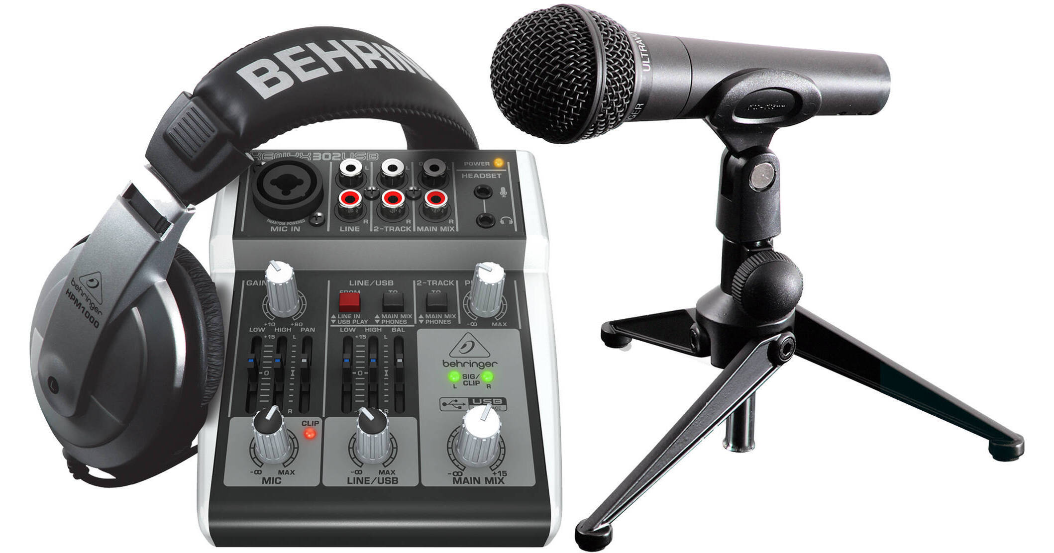 Kit Interface De Áudio P/ Estúdio Podcastudio 2 Behringer  Jm