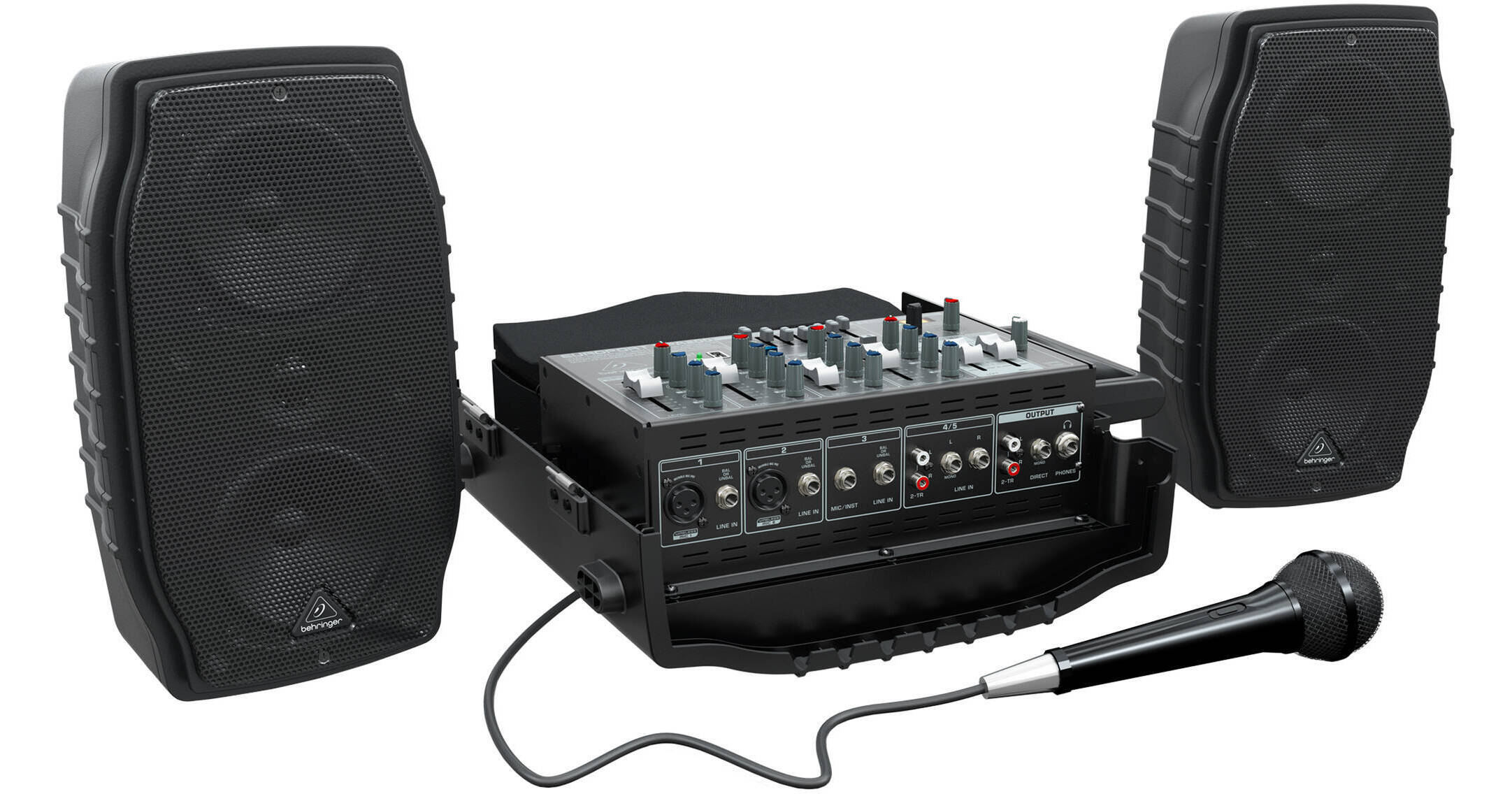 Behringer PPA200 Powered 200W 4-Channel PA Mixer 0313-AFE86-US1