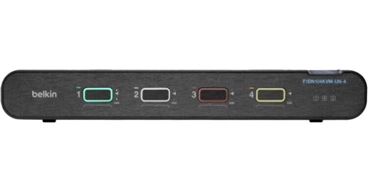 Belkin Universal 2nd Gen 4-Port Single-Head F1DN104KVM-UN-4 B&H