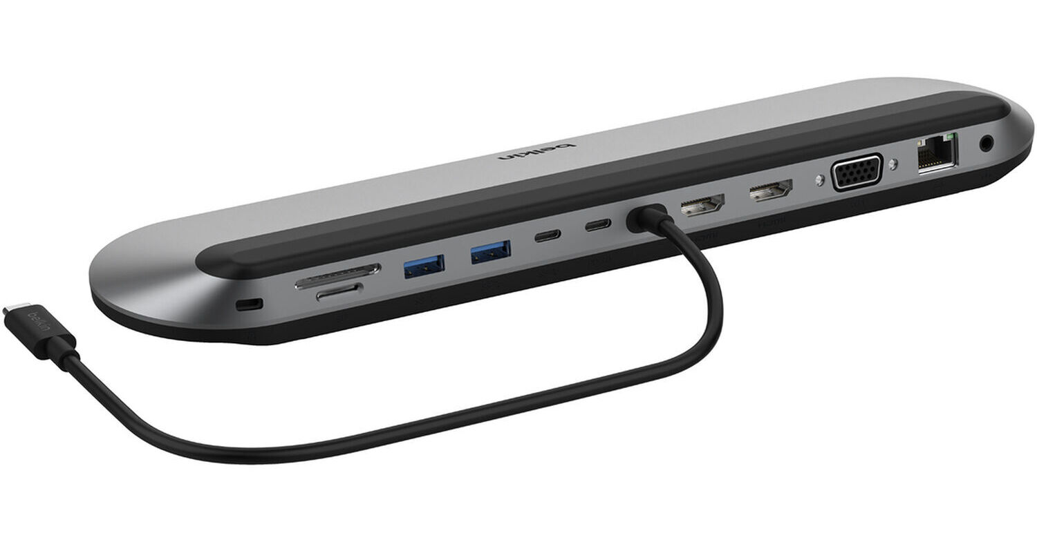 Belkin Universal 11-In-1 Pro Dock (Silver) INC014BTSGY B&H Photo