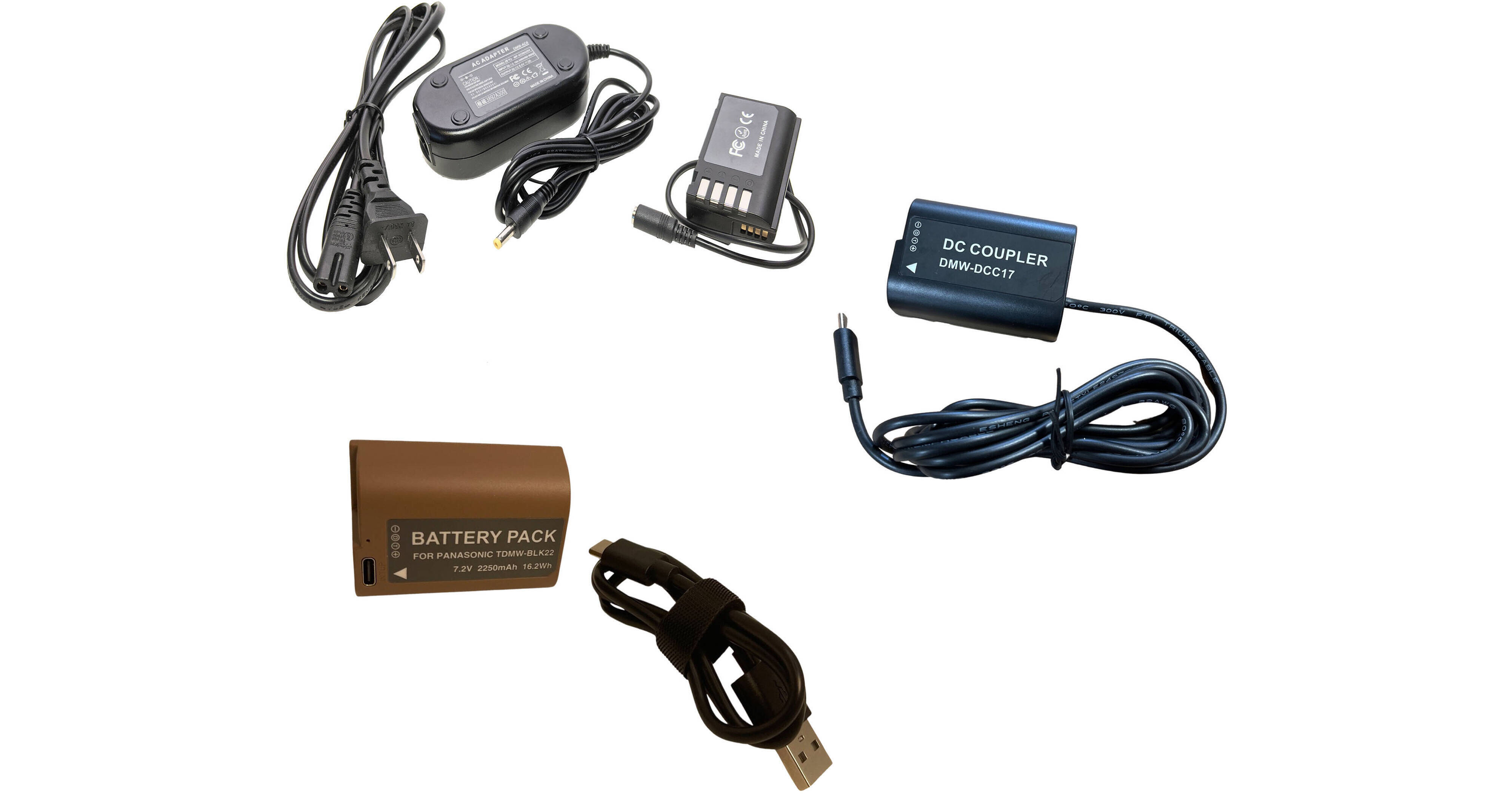 Lot De 2 Batteries DMW-BLK22 2600 MAh + Chargeur Double USB Pour Panasonic Lumix S5 II, S5, GH6, G9 II, S9, Etc.