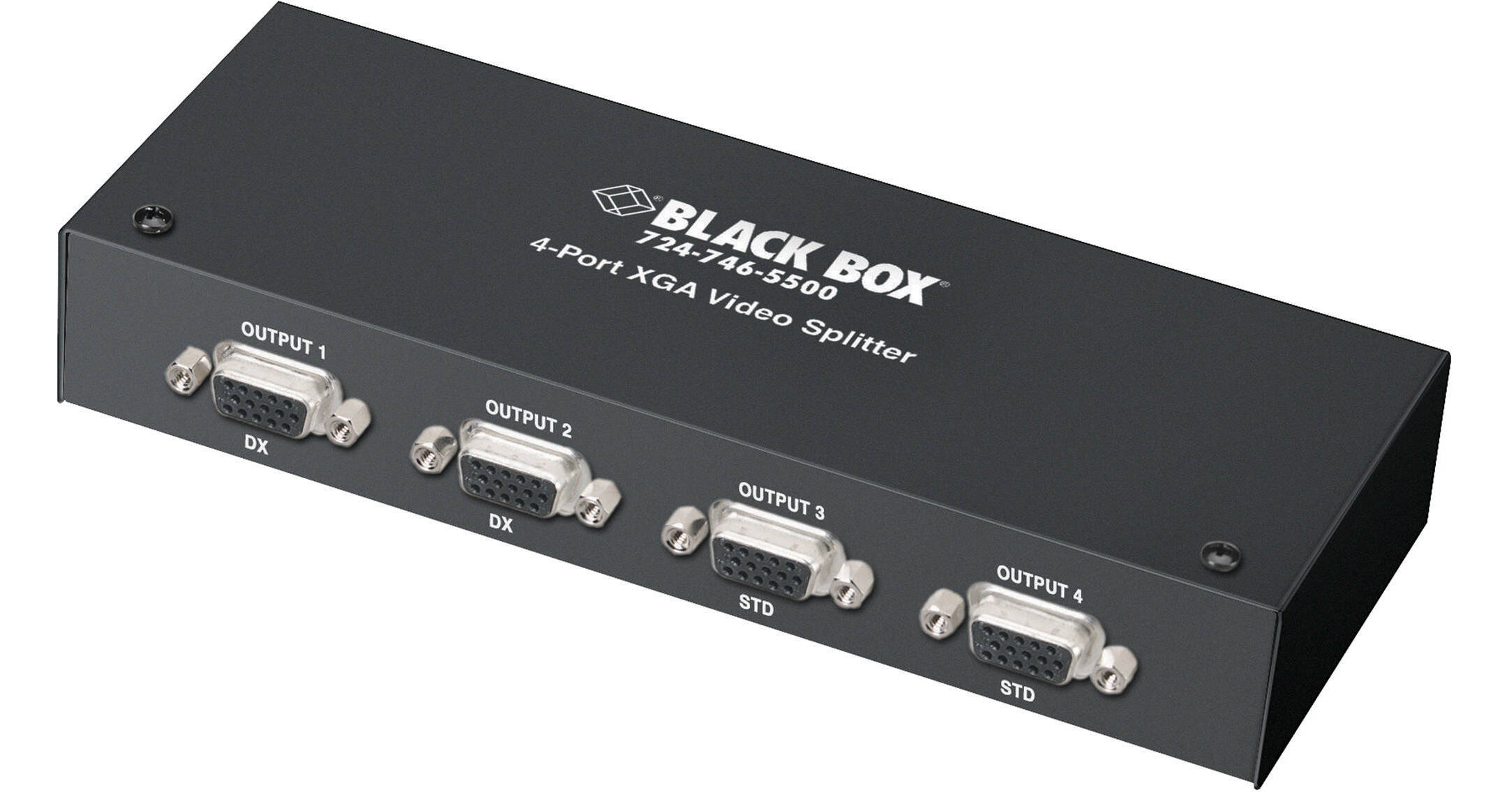 ブラックボックスコンパクトVGAビデオスプリッタ、4チャネル Black Box AC090A 4-Port XGA Video Splitter AC090A B&H Photo Video