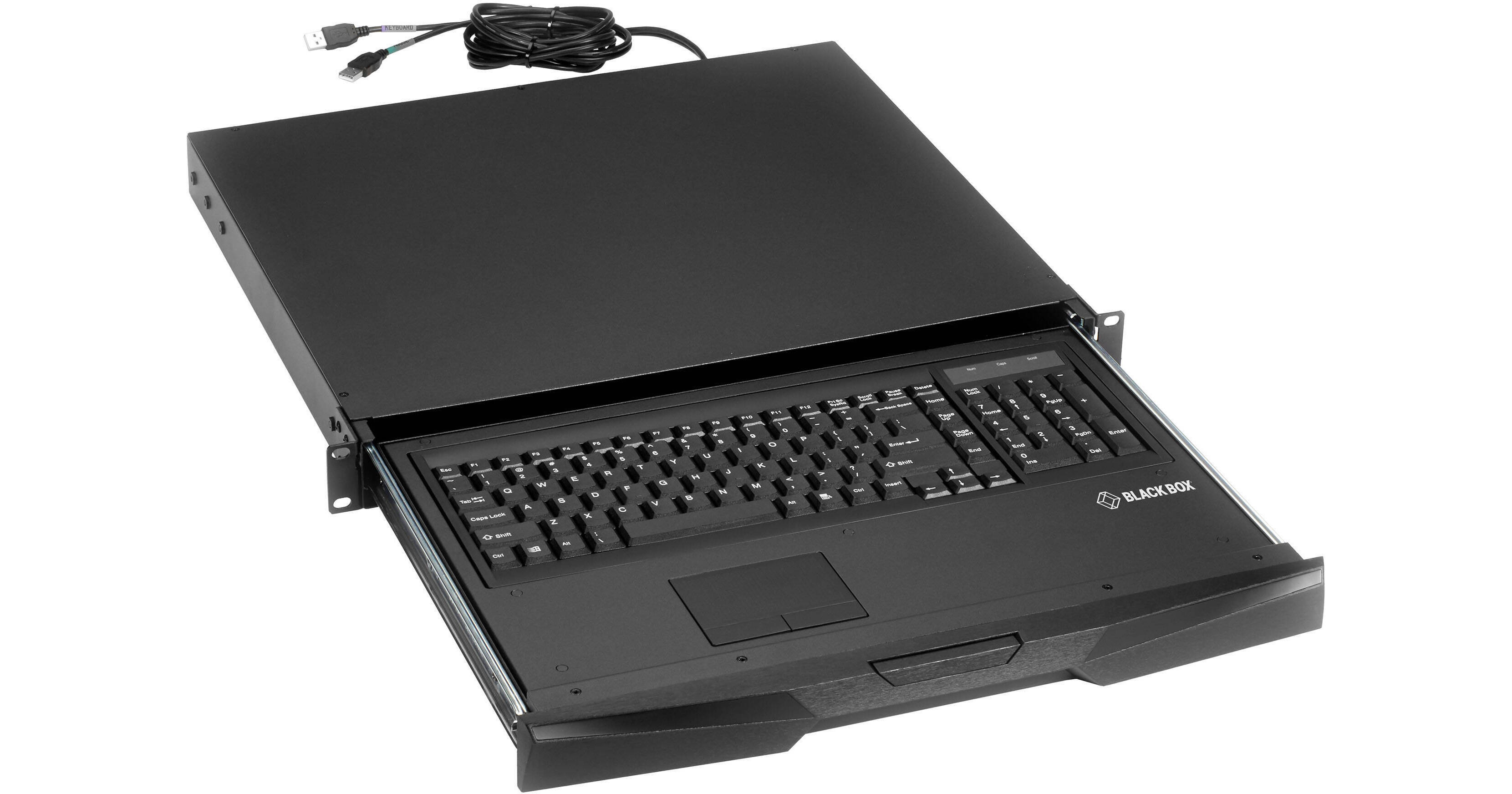 Black Box Rackmount Keyboard Tray with Keyboard & RM419-R5 B&H