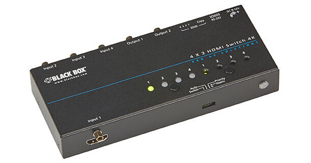 Blackbox VSW-HDMI4X1-4K 4K HDMI スイッチ Black Box 4K HDMI Matrix Switch (4 x 2) VSW-HDMI4X2-4K B&H Photo