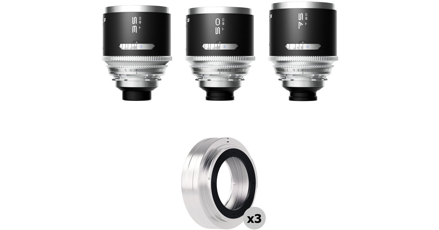 BLAZAR LENS MANTIS T2.0 1.33x Anamorphic 3-Lens Set with 3 Sony