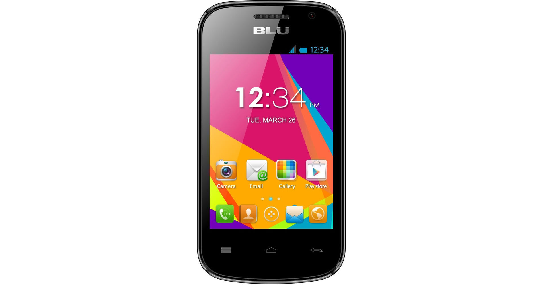BLU Dash Jr D141W 512MB Dual-SIM Smartphone D141W-BLACK B&H