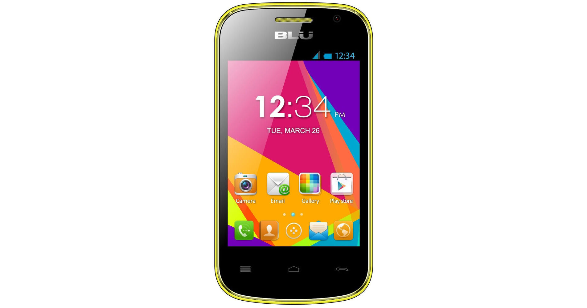 BLU Dash Jr D141W 512MB Dual-SIM Smartphone D141W-YELLOW B&H