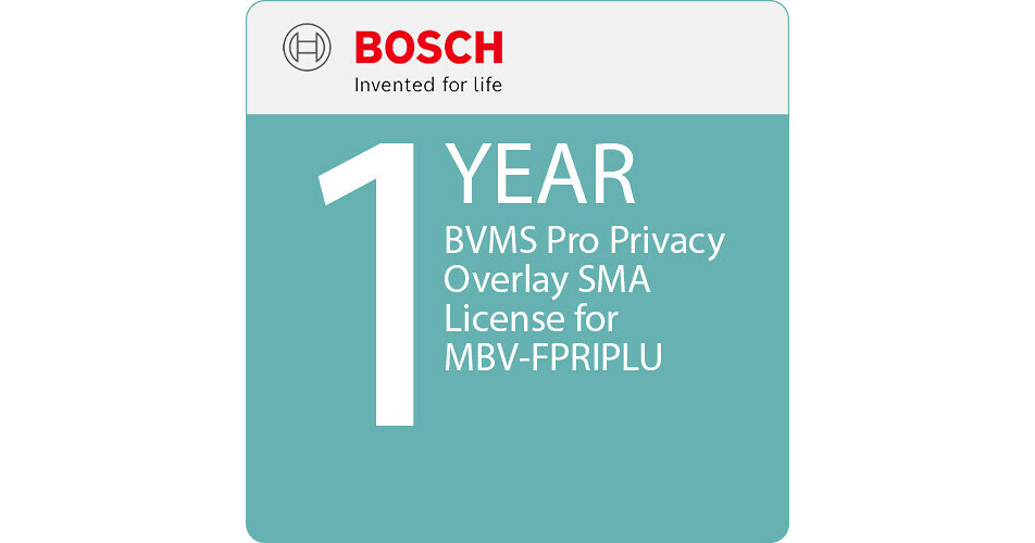 Bosch Privacy Overlay SMA License (1-Year) MBV-MPRIPRO B&H Photo