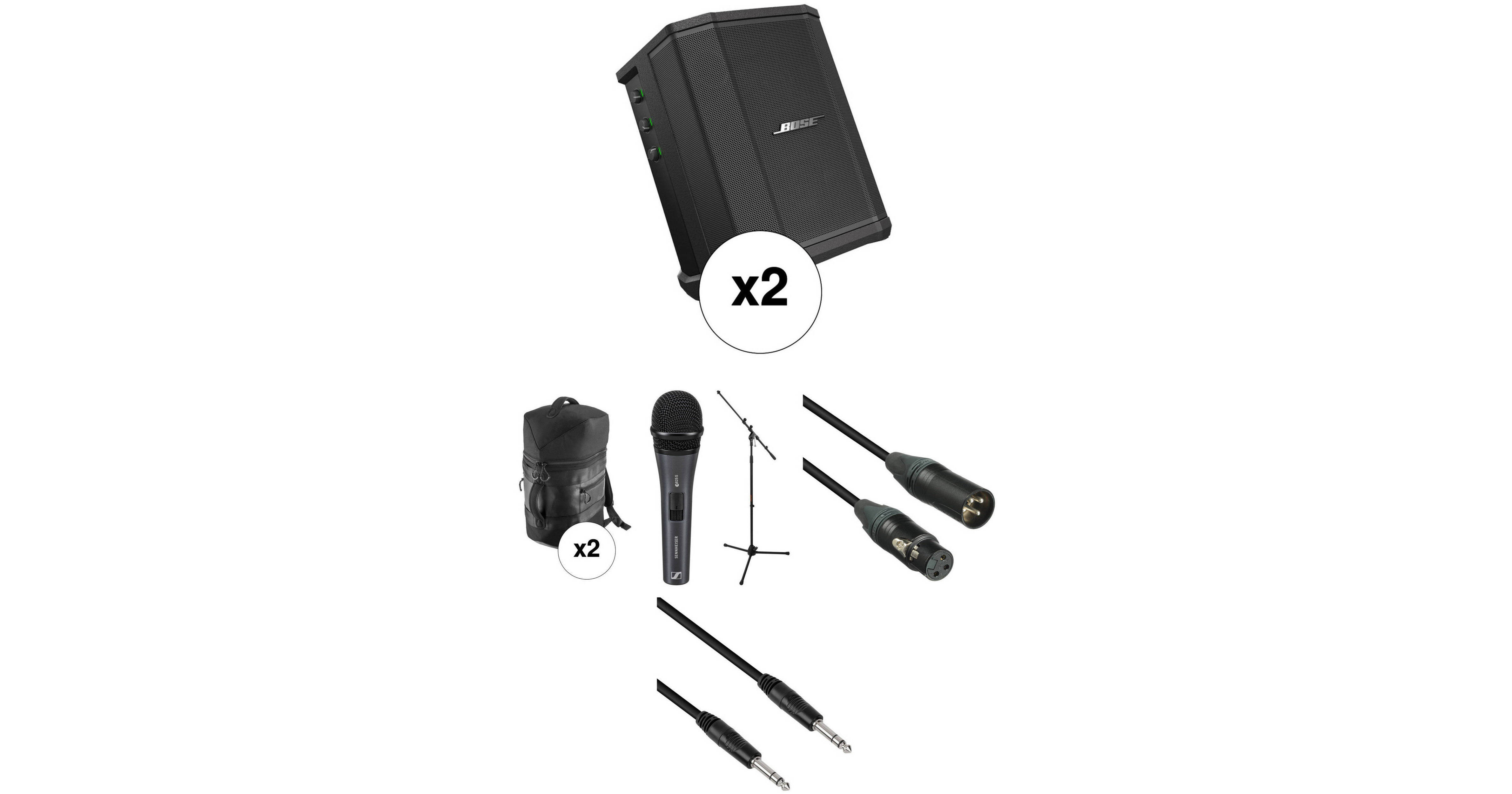 Bose S1 Pro Multi-Position PA System Stereo Bundle with Two
