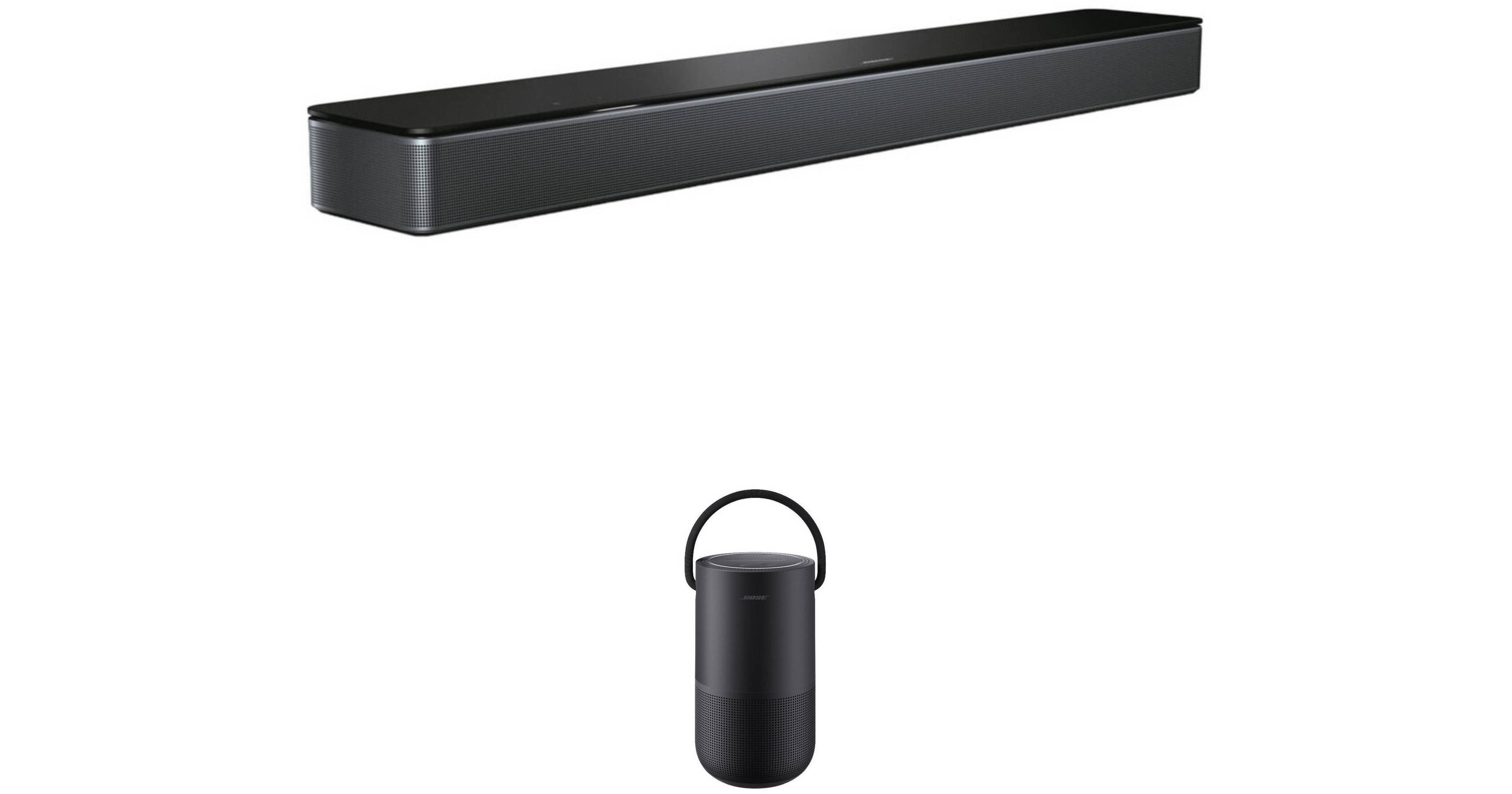 Bose Smart Soundbar 300 and Portable Home Speaker Kit (Triple Bose Smart Soundbar 300 and Portable Home Speaker Kit (Triple