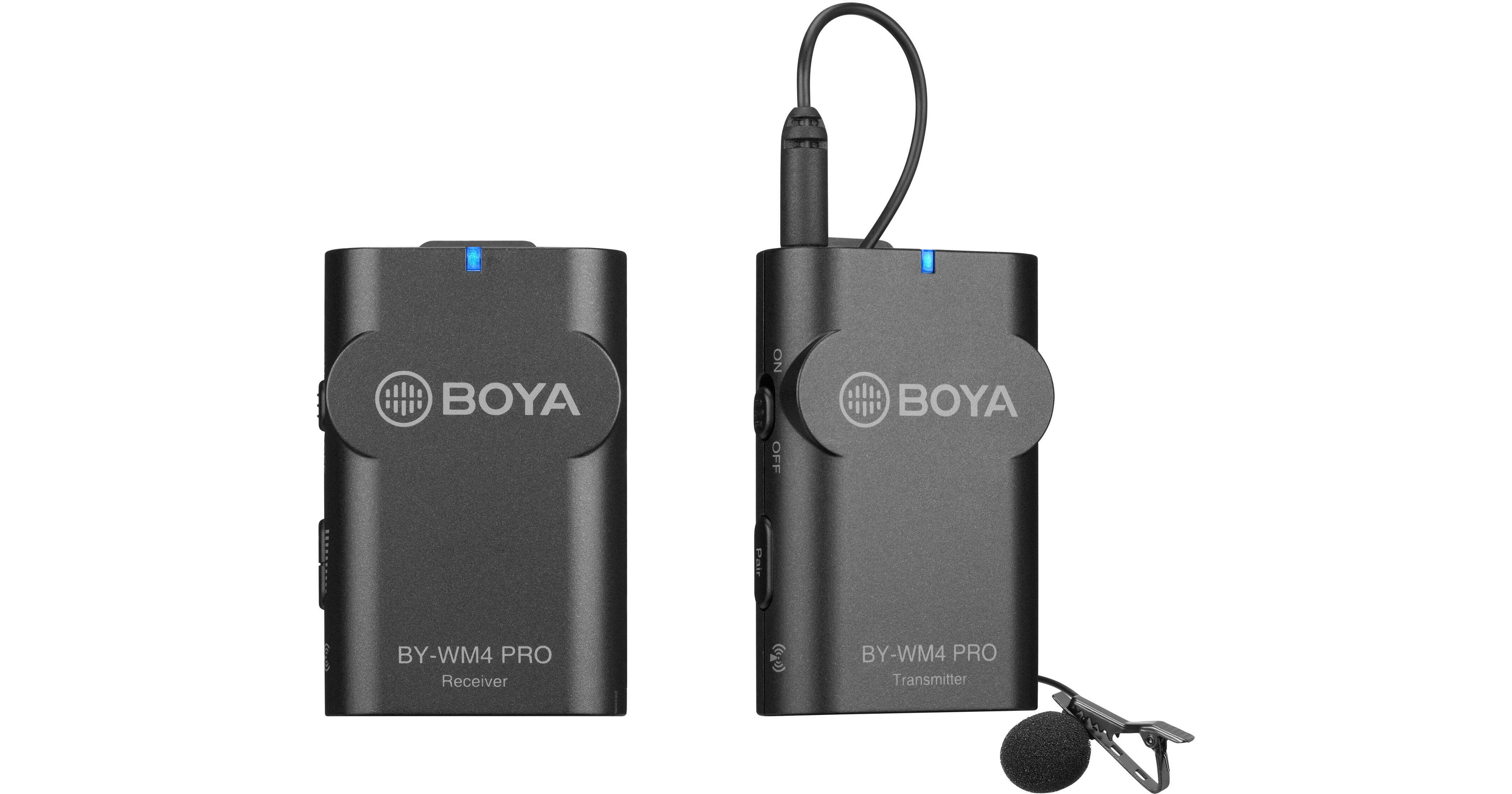 BOYA BY-WM4 PRO K3-2.4GHzワイヤレスピンマイクシステム ステレオ/モノラルモード切替 カメラマイク 内蔵マイク/外部マイク BOYA BY-WM4 PRO Digital Camera-Mount Wireless Omni BY-WM4-PRO-K1