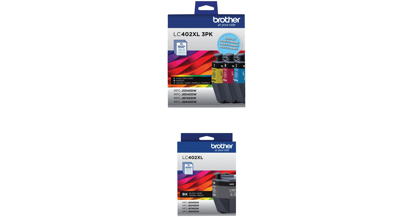 Brother LC402 4-Color INKvestment Tank High-Yield Ink Cartridge