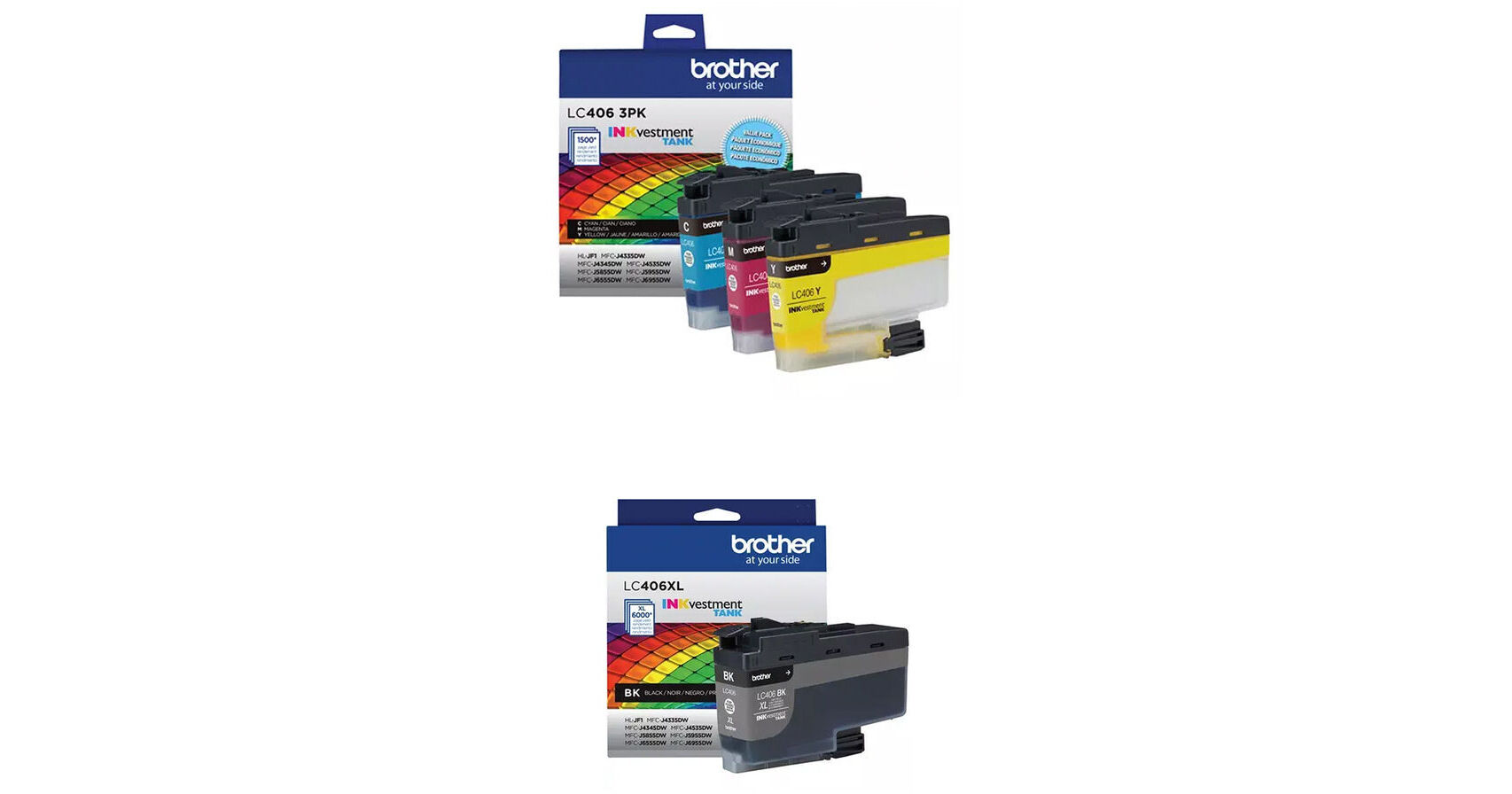 Brother LC406 4-Color INKvestment Tank Standard Yield Ink