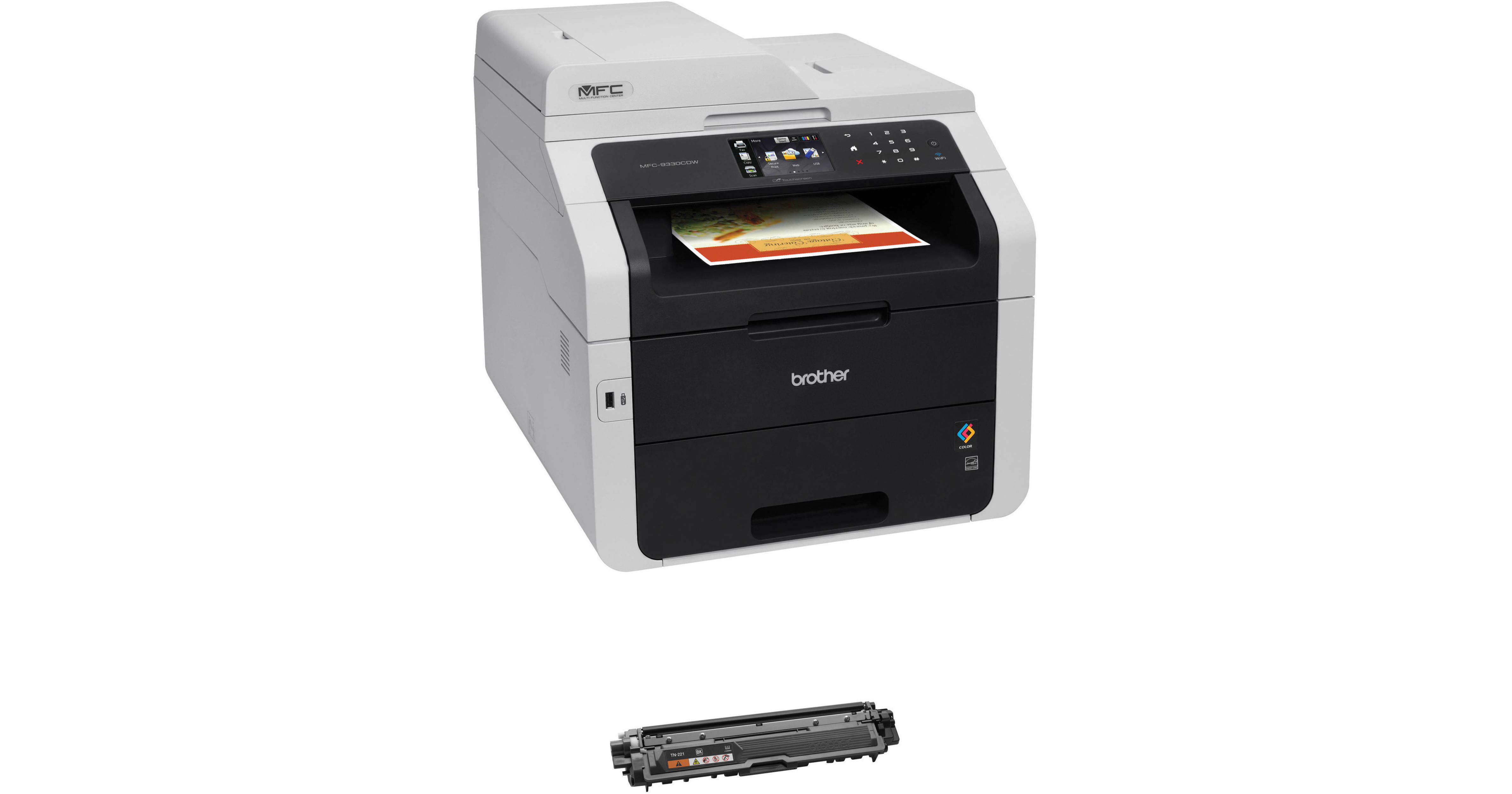 Brother MFC-9330CDW Wireless Color All-in-One Laser Printer with
