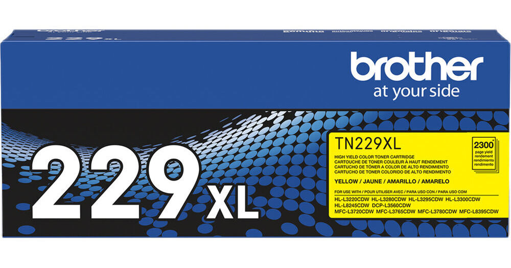 TN229XL Toner Cartridge Compatible For Brother TN229XL TN229 TN-229Y HL-L3280CDW HL-L3220CDW HL-L3300CDW MFC-L3780CDW MFC-L3720CDW Printer (Yellow, 1-Pack