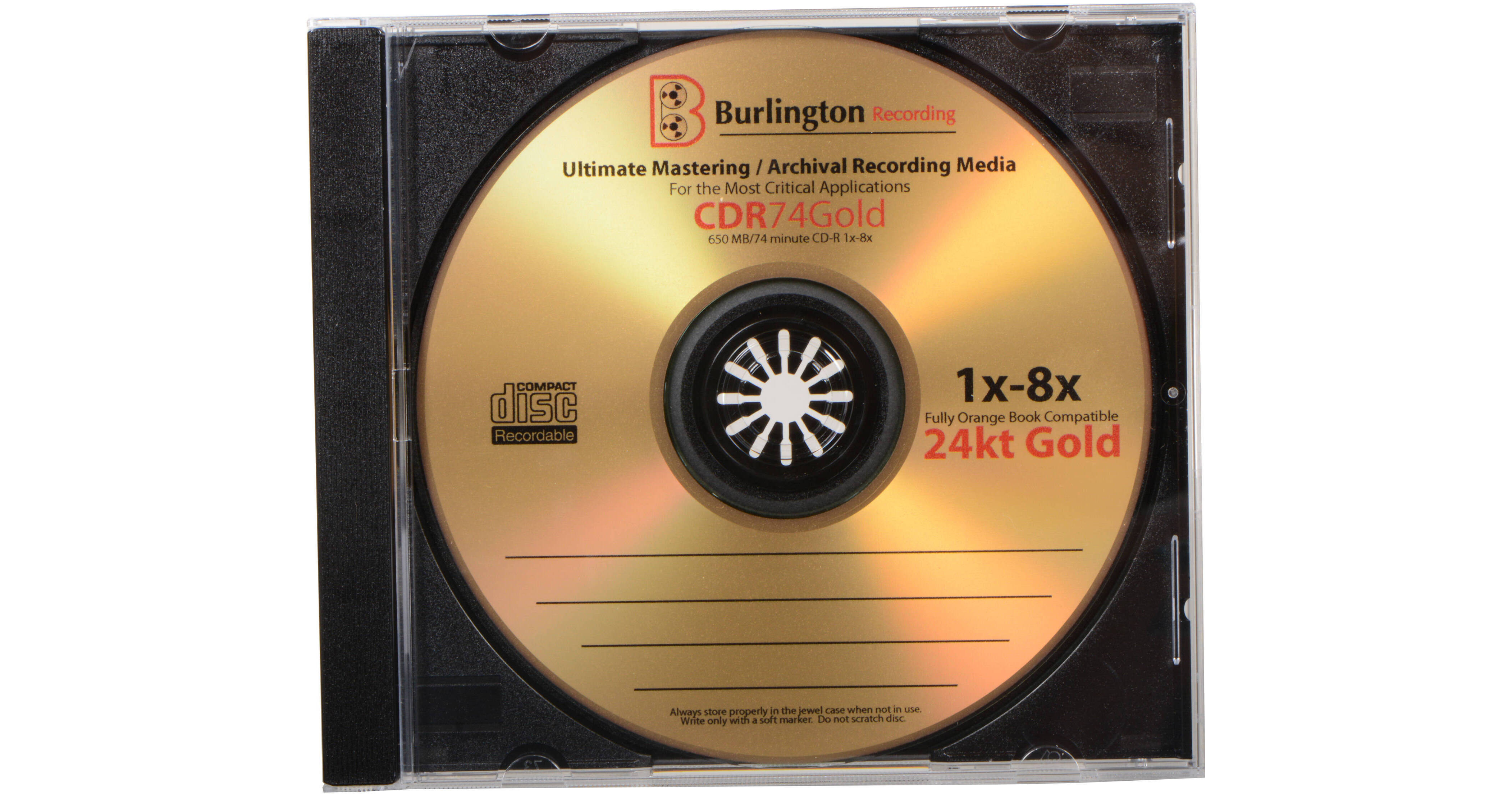 BURLINGTON RECORDING BA-CDR74GOLD Gold Mastering / BA-CDR74GOLD