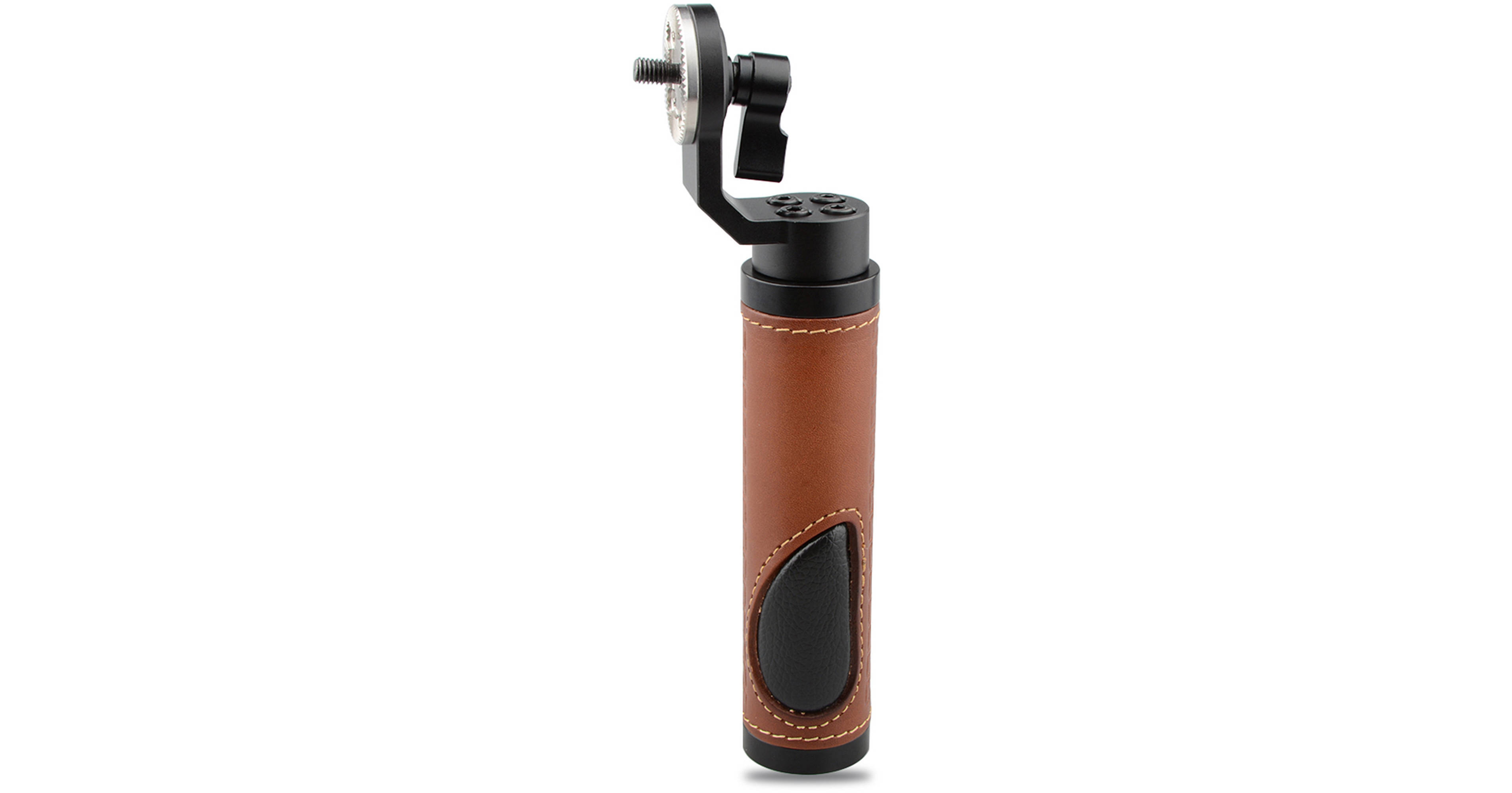 camvate木製ハンドルグリップwith ARRIロゼットマウント( Right Hand ) n5ksbvb CAMVATE Leather Handgrip with ARRI-Style Rosette (Brown) C1618