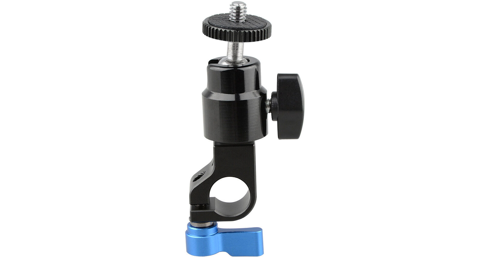 CAMVATE 15mm Rod Clamp with Mini Ball Head (Blue Lever) C1716