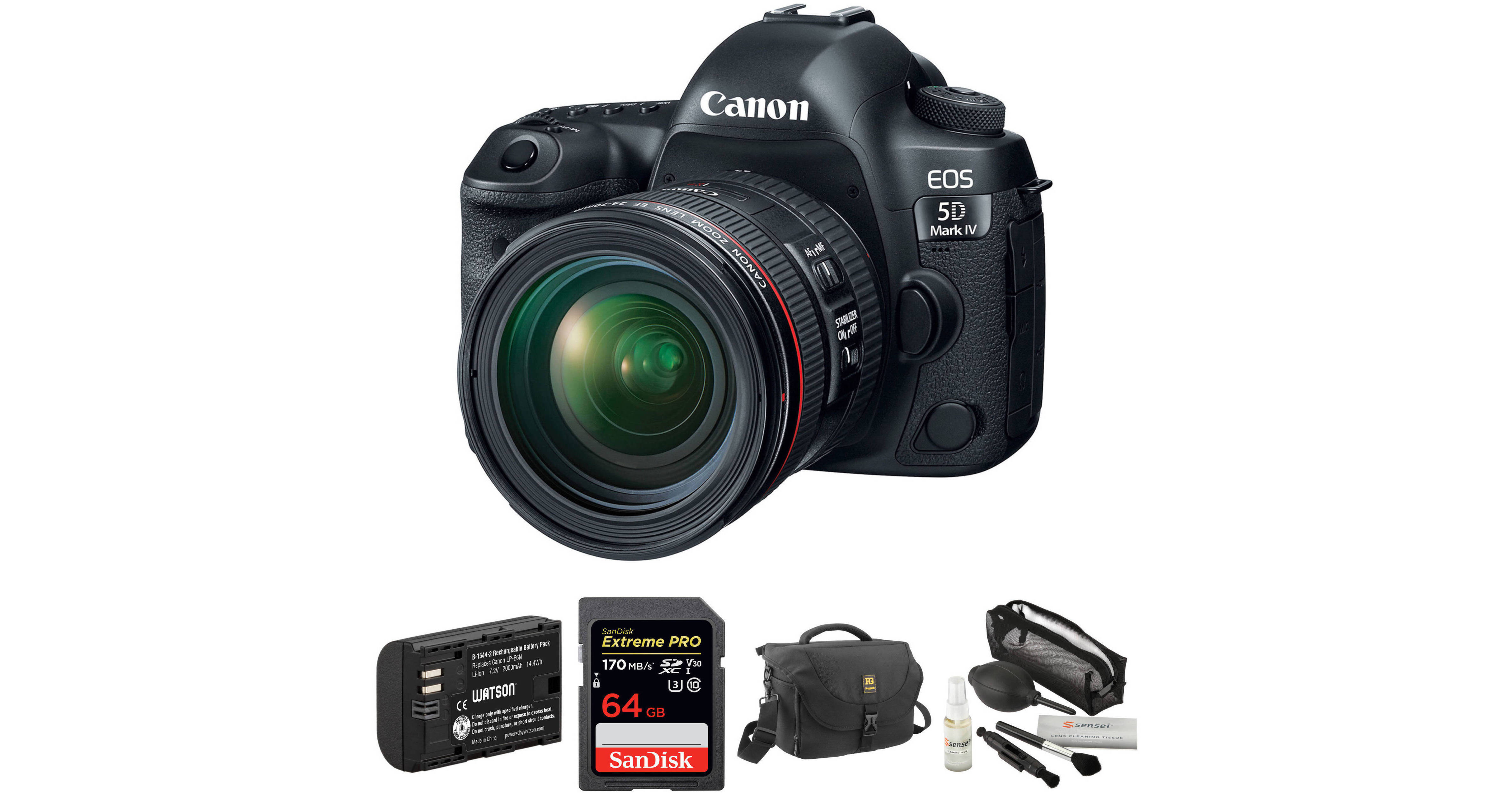 Canon EOS 5D Mark IV DSLR Camera with 24-70mm f/4L 1483C018 KIT