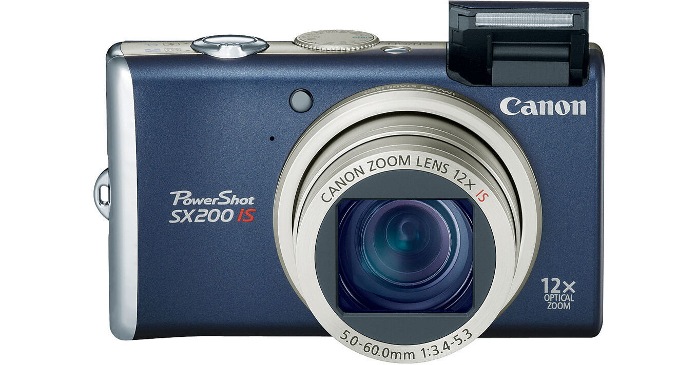 Used Canon PowerShot SX200 IS Digital Camera (Blue) 3510B001 B&H