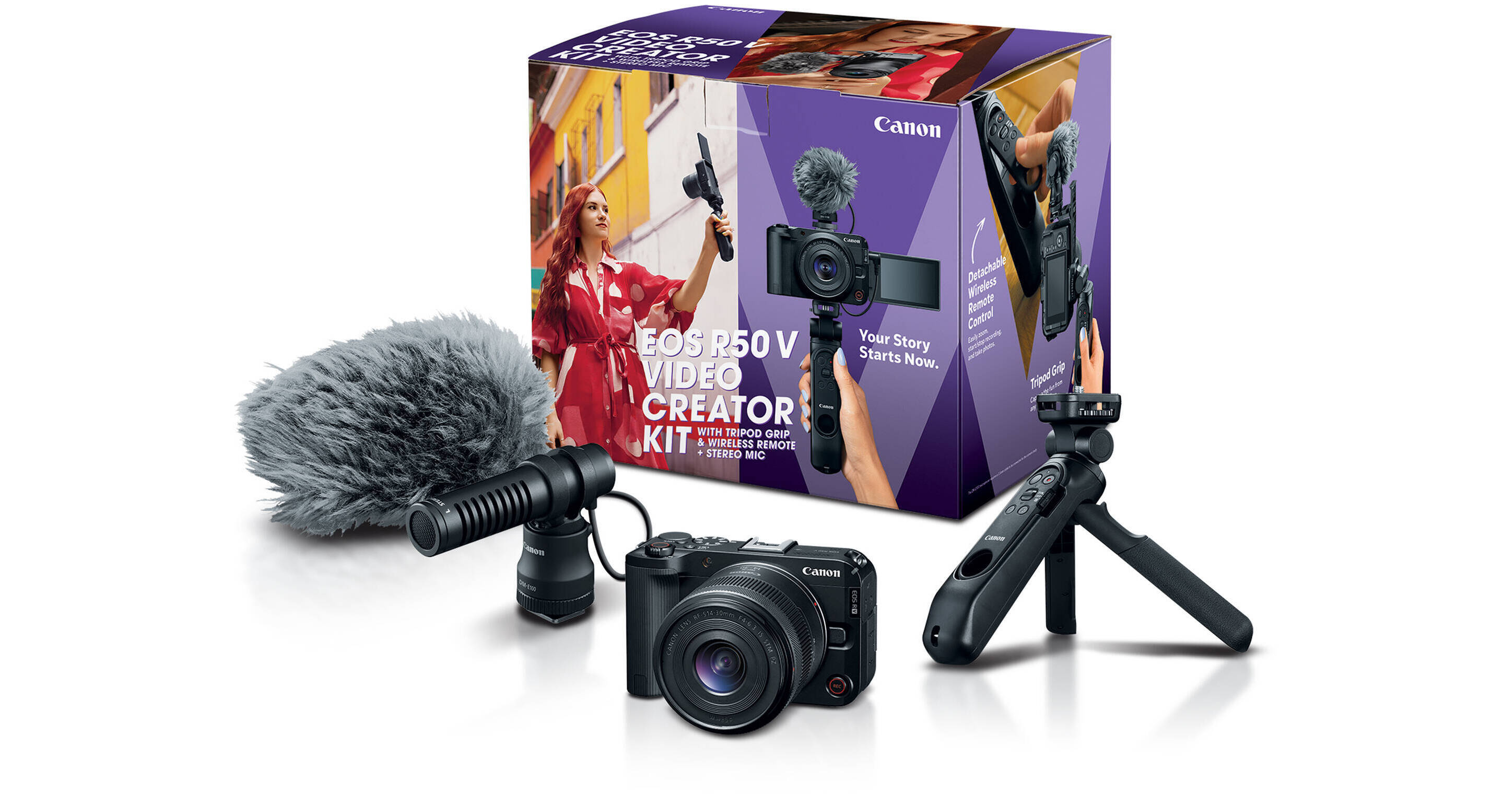 Canon EOS R50 V Mirrorless Camera with Video Creator Kit
