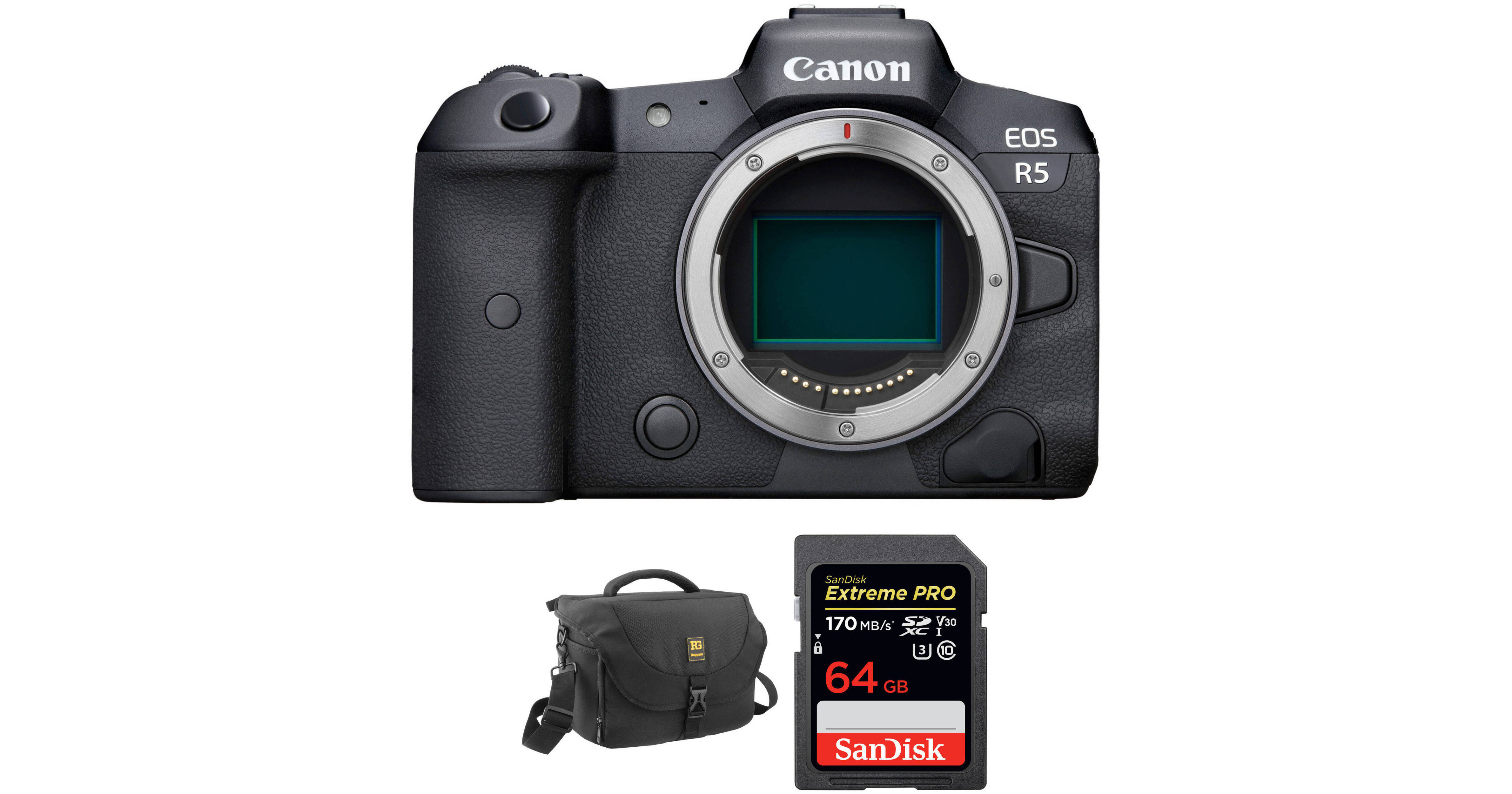 Canon EOS R5 Mirrorless Digital Camera Body with Free Accessory