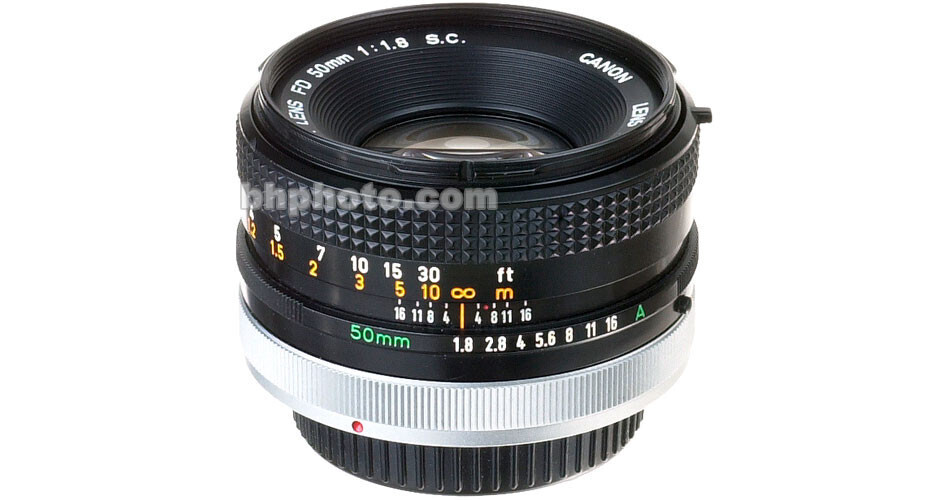 Used Canon Normal 50mm f/1.8 SC (FD) Manual Focus Lens B&H