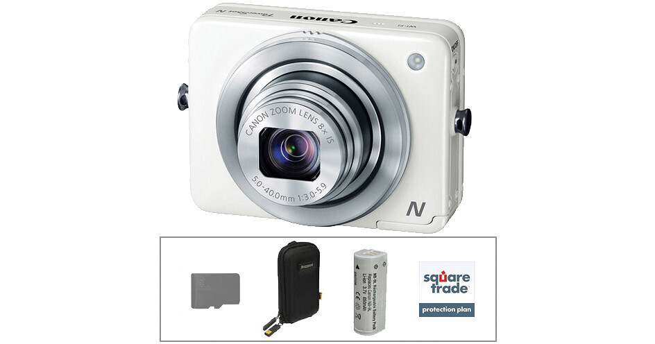 Canon PowerShot N Digital Camera Deluxe Kit (White) B&H Photo