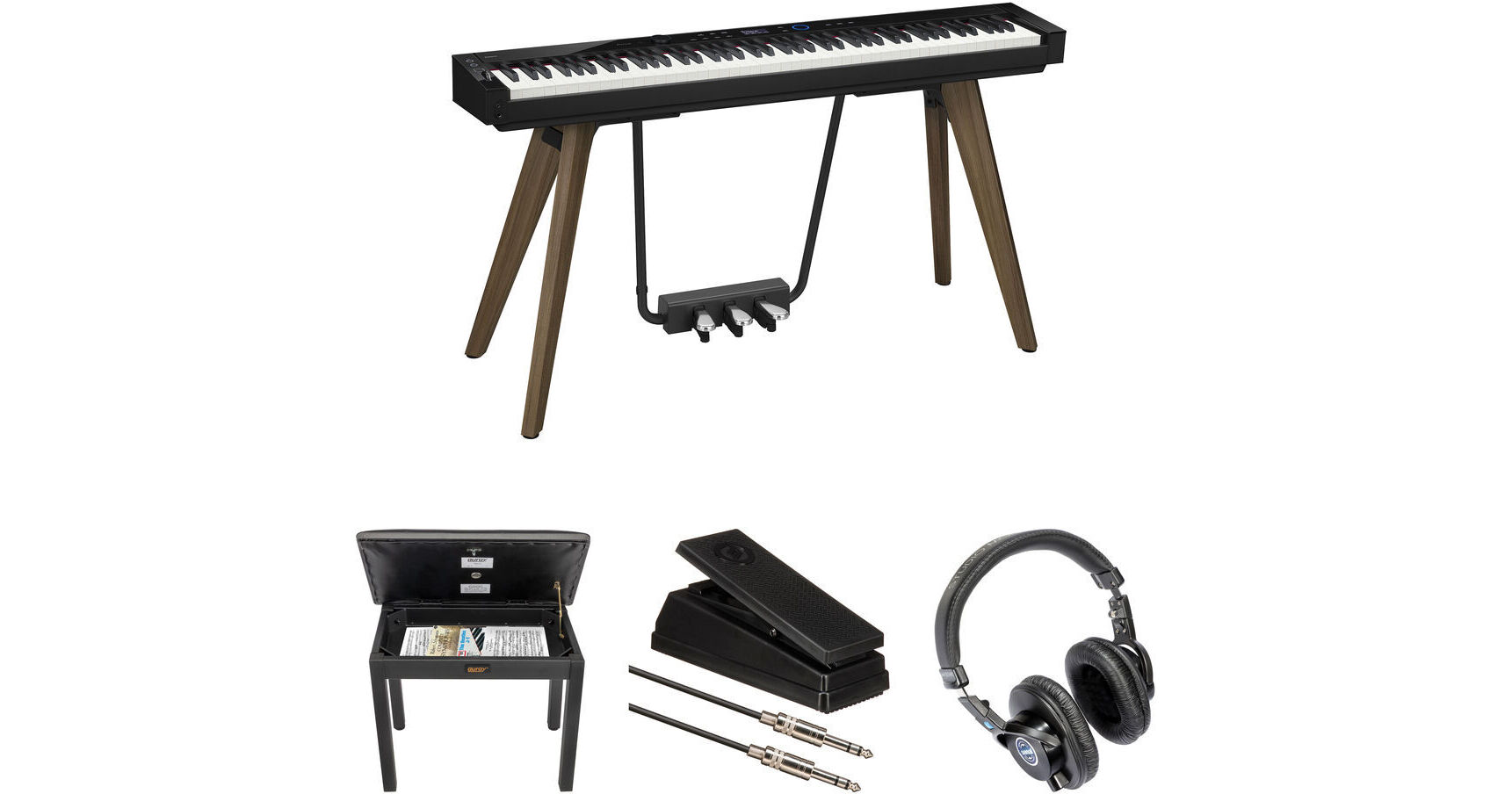 Casio Privia PX-S7000 88-Key Portable Digital Piano Value Kit