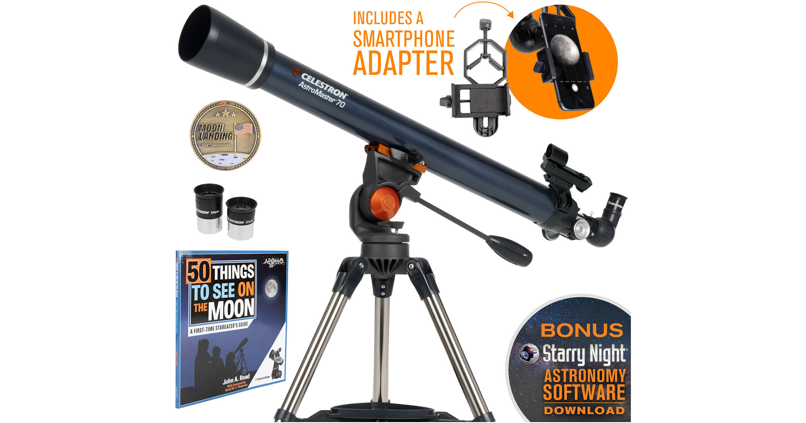 アポバスターf　7本セット Celestron AstroMaster 70AZ 70mm f/13 Alt-Az Refractor 22127 B&H