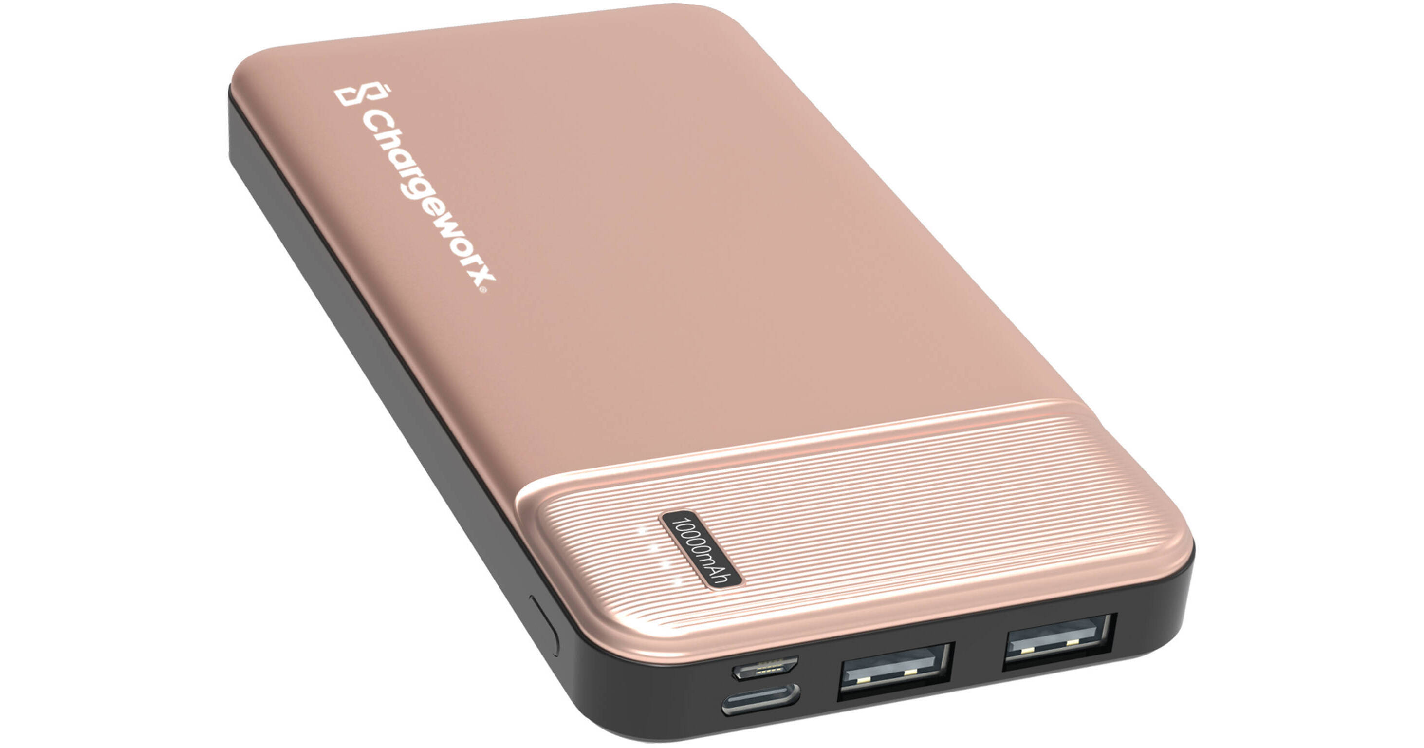 ChargeWorx Dual USB Glass Power Bank CHA-CX6862RG B&H Photo Video