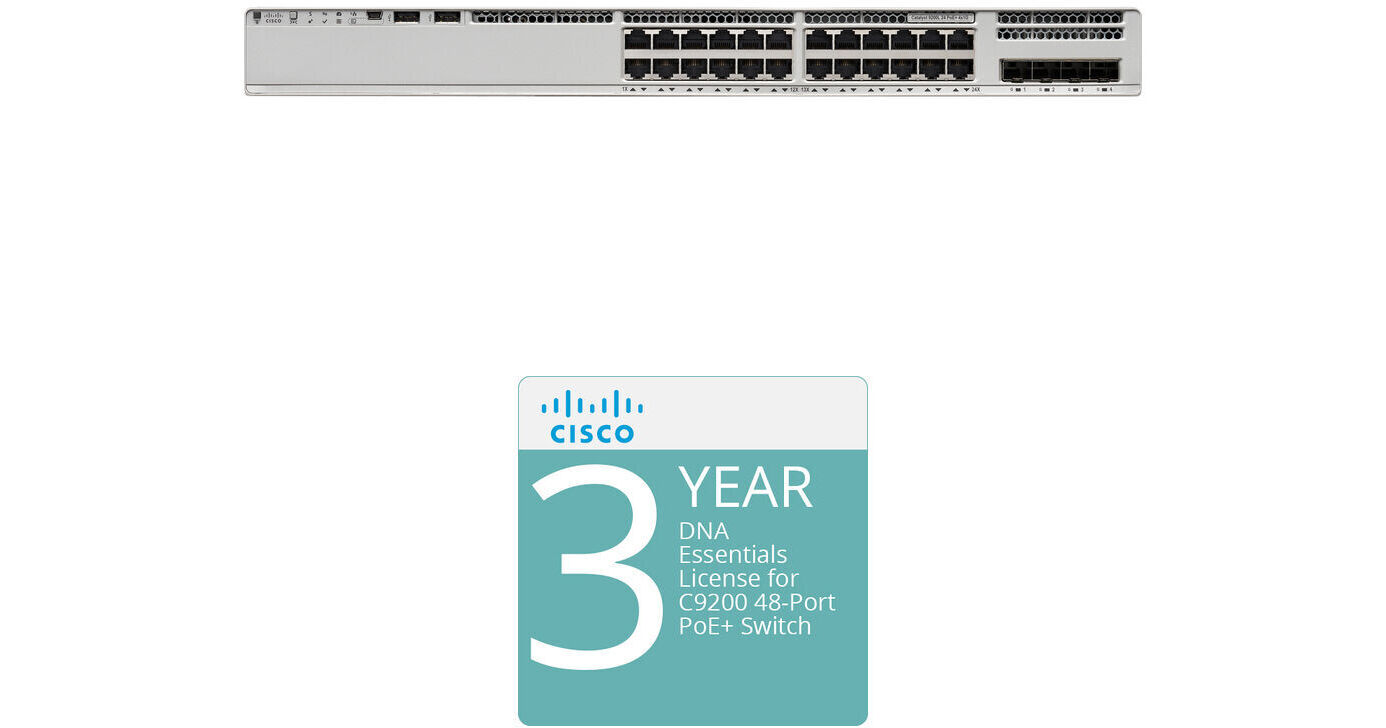 Cisco Catalyst 9200L 24-port PoE+ Gigabit Managed Switch with