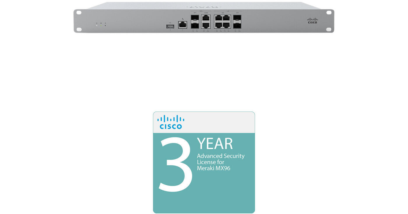 Cisco Meraki MX95 with 3-Year Advanced Security License B&H