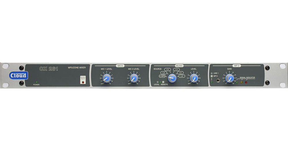 Cloud USA CX261 1 U Rackmountable Stereo Audio Mixer CX261 B&H