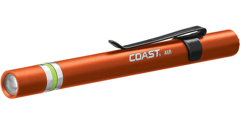 coast a8r rechargeable inspection flashlight LED Penlight Black DIY and Tools Tested and rated to ANSI/FL1 standards Coast A8r Blu Rechargeable Inspection