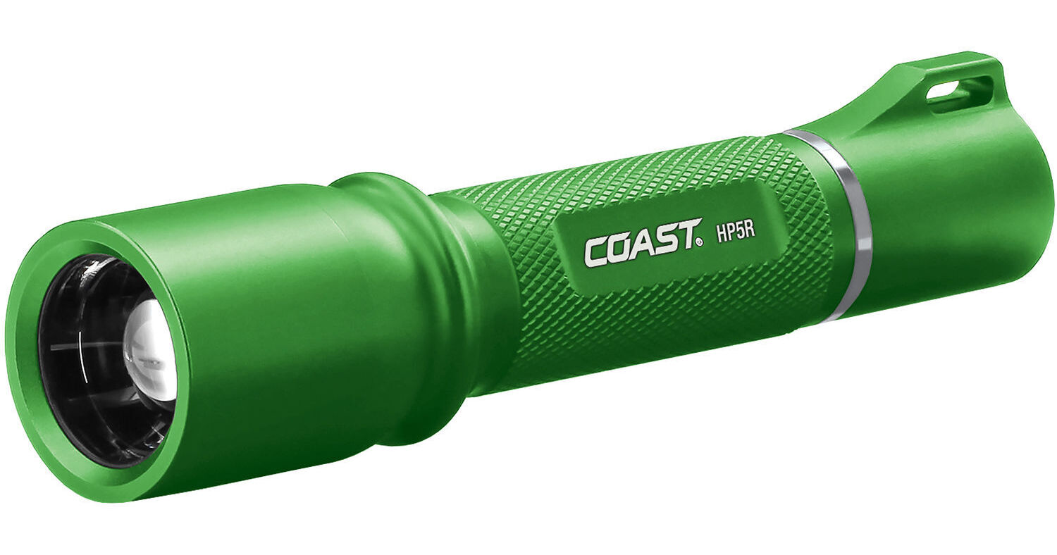coast hp5r rechargeable flashlight HP7R 300 Lumen LED with Slide Focus, Black and DC adapters COAST HP5R Long Distance Focusing