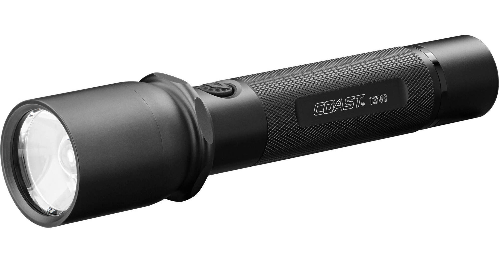 coast 21498 hp8r rechargeable focusing led flashlight COAST 1000 Lumen PURE BEAM with SLIDE FOCUS and FLEX CHARGE Dual Power, Black With Coasts commitment to quality COAST TX14R Long Distance Focusing
