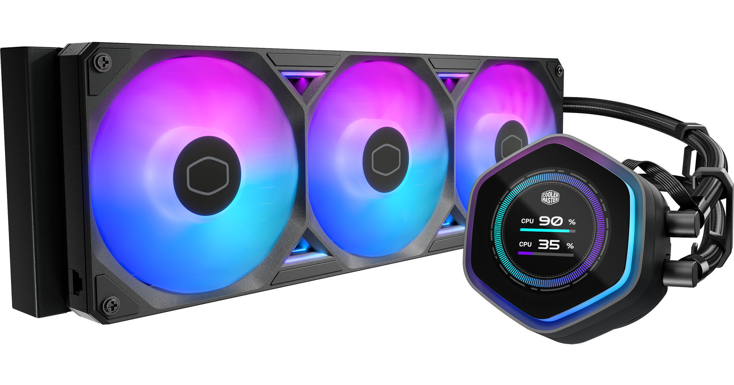 фото Водяне охолодження Cooler Master MasterLiquid 360 Atmos II LCD Black (MLX-D36M-A25SZ-L1)